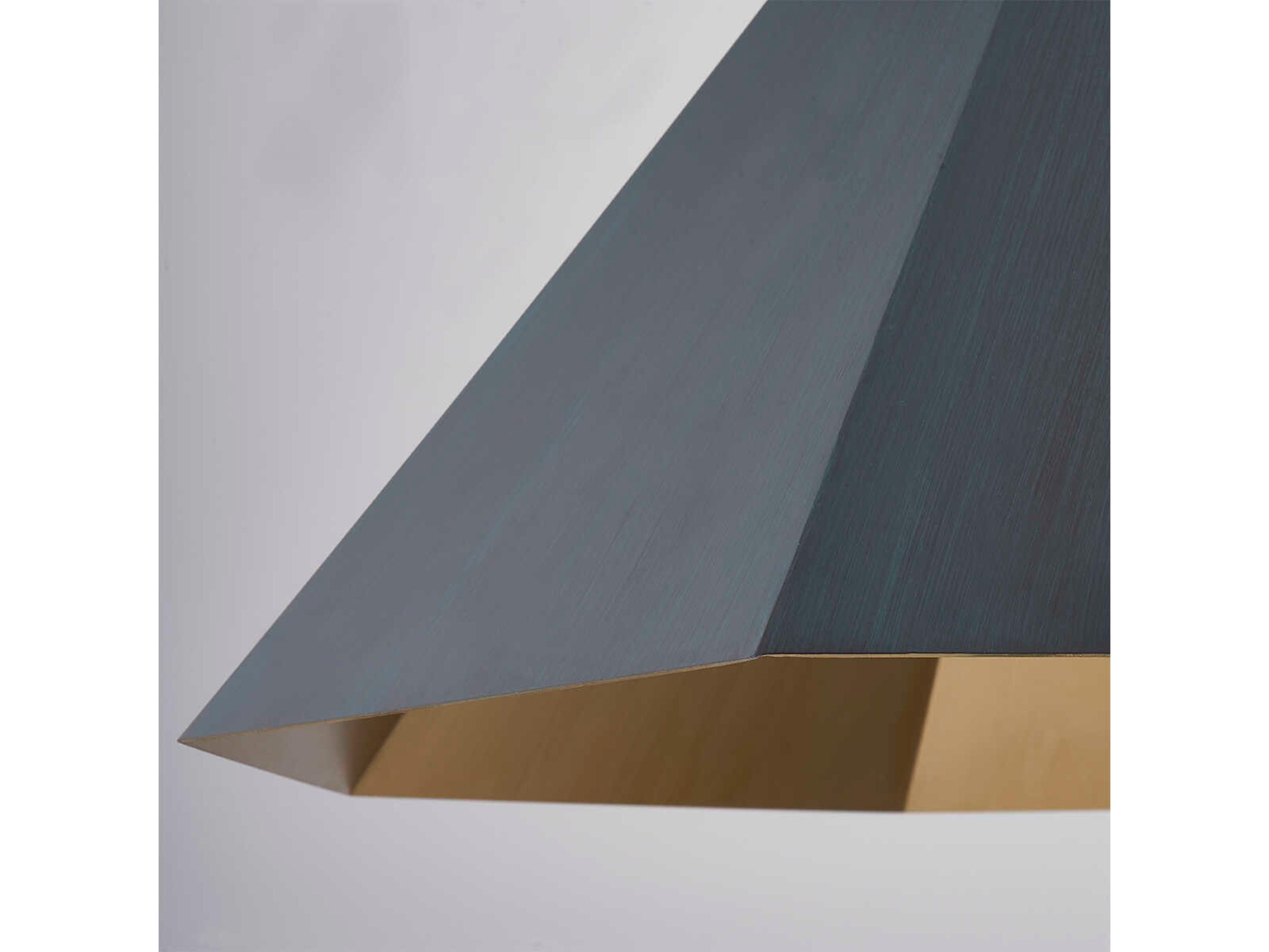 Troy Lighting Huntley 1-Light Patina Brass Gray Pendant