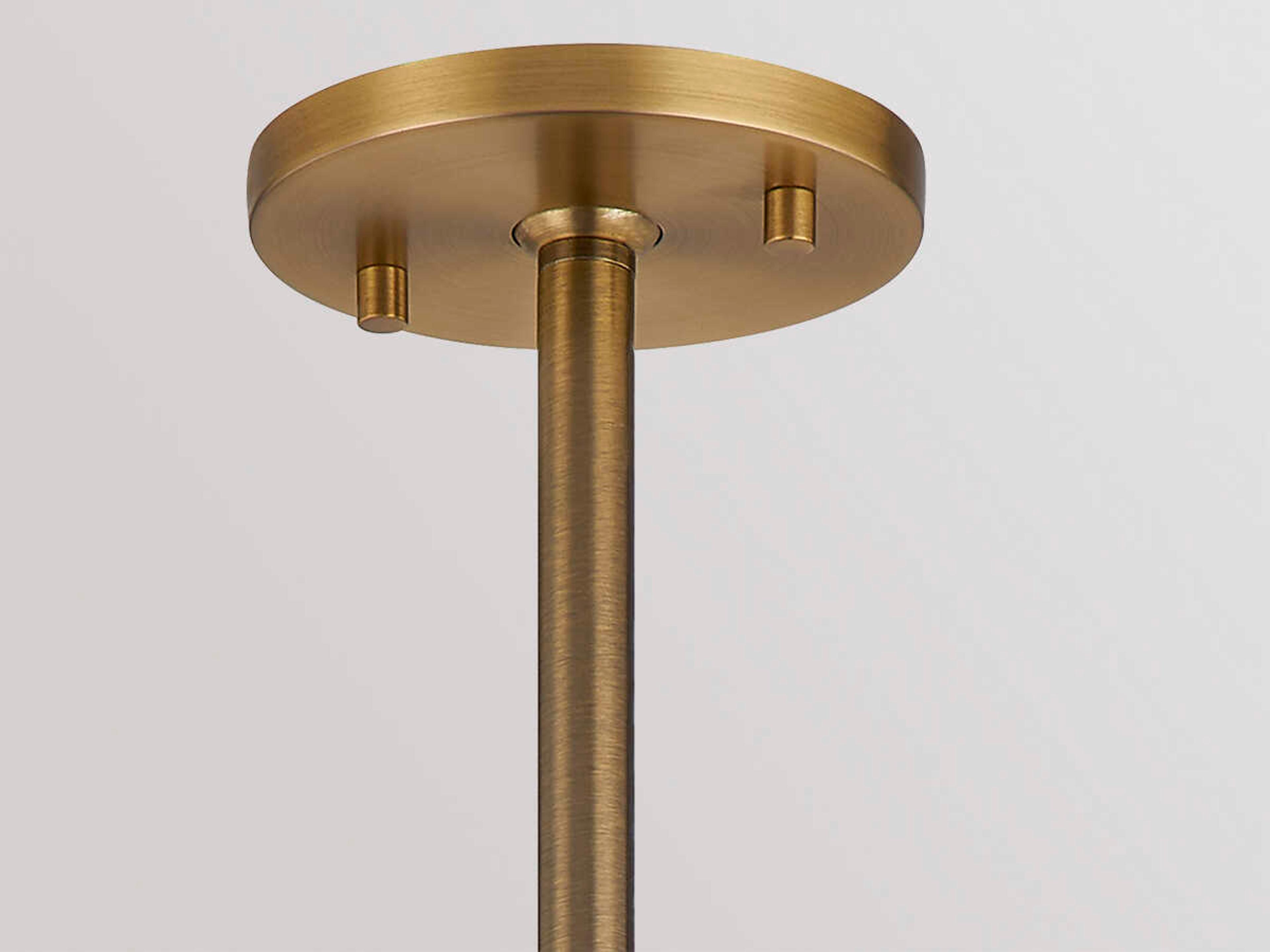 Troy Lighting Huntley 1-Light Patina Brass Gray Pendant