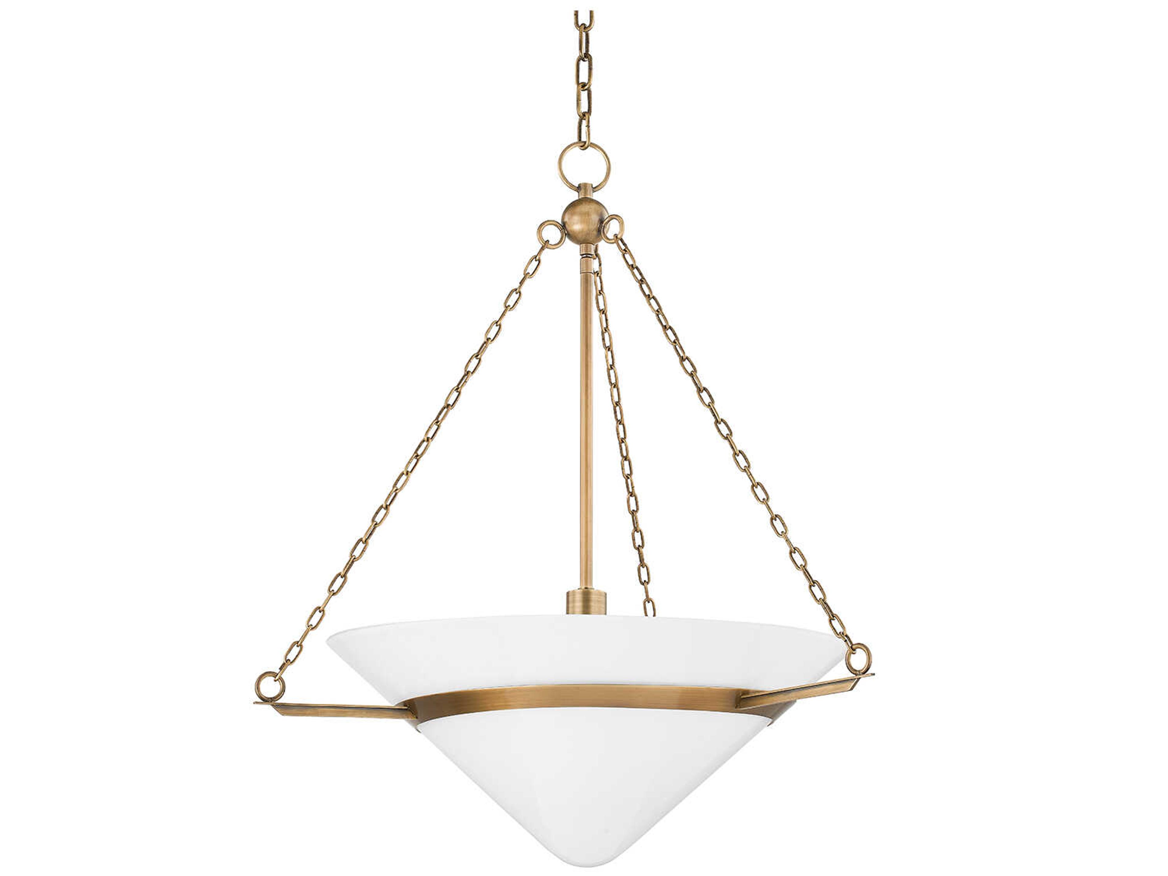 Amador 1-Light Patina Brass Glass Pendant