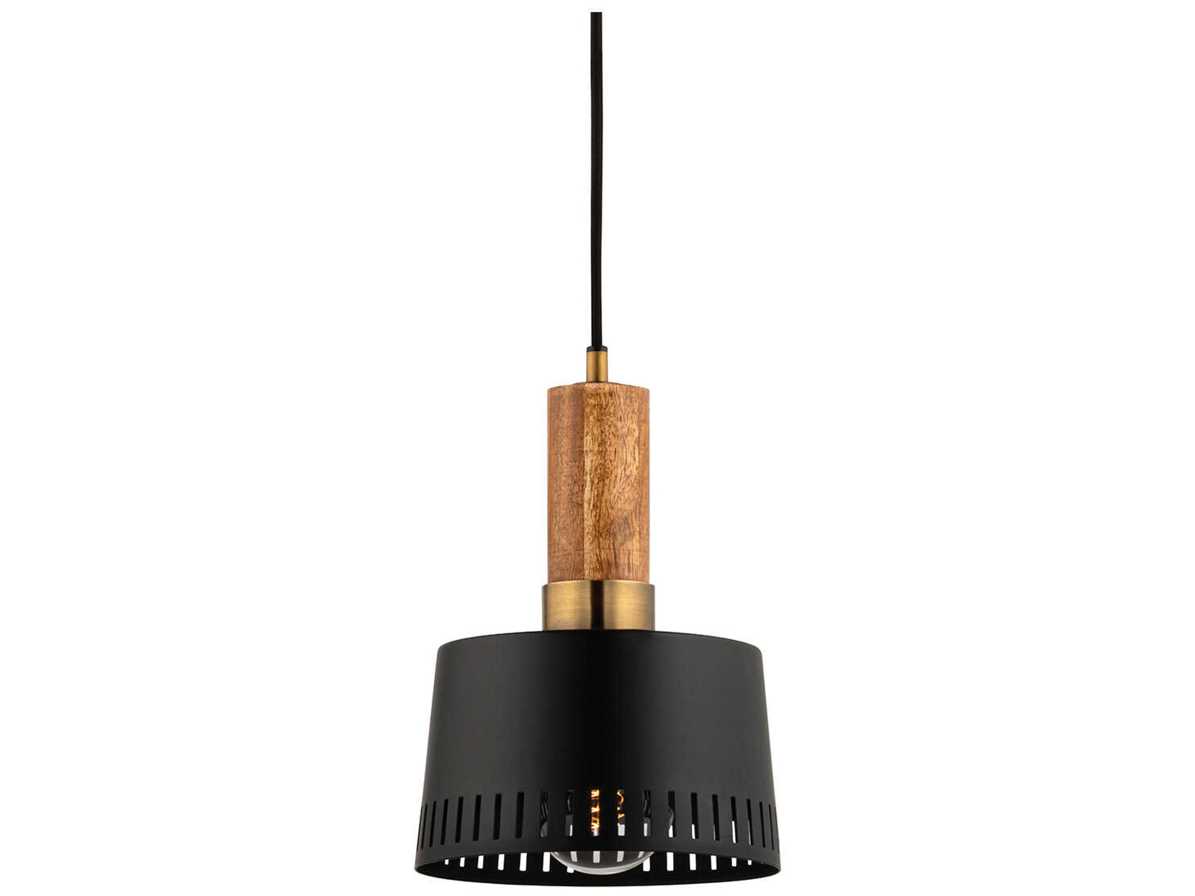 Memphis 1-Light Patina Brass Mini Pendant