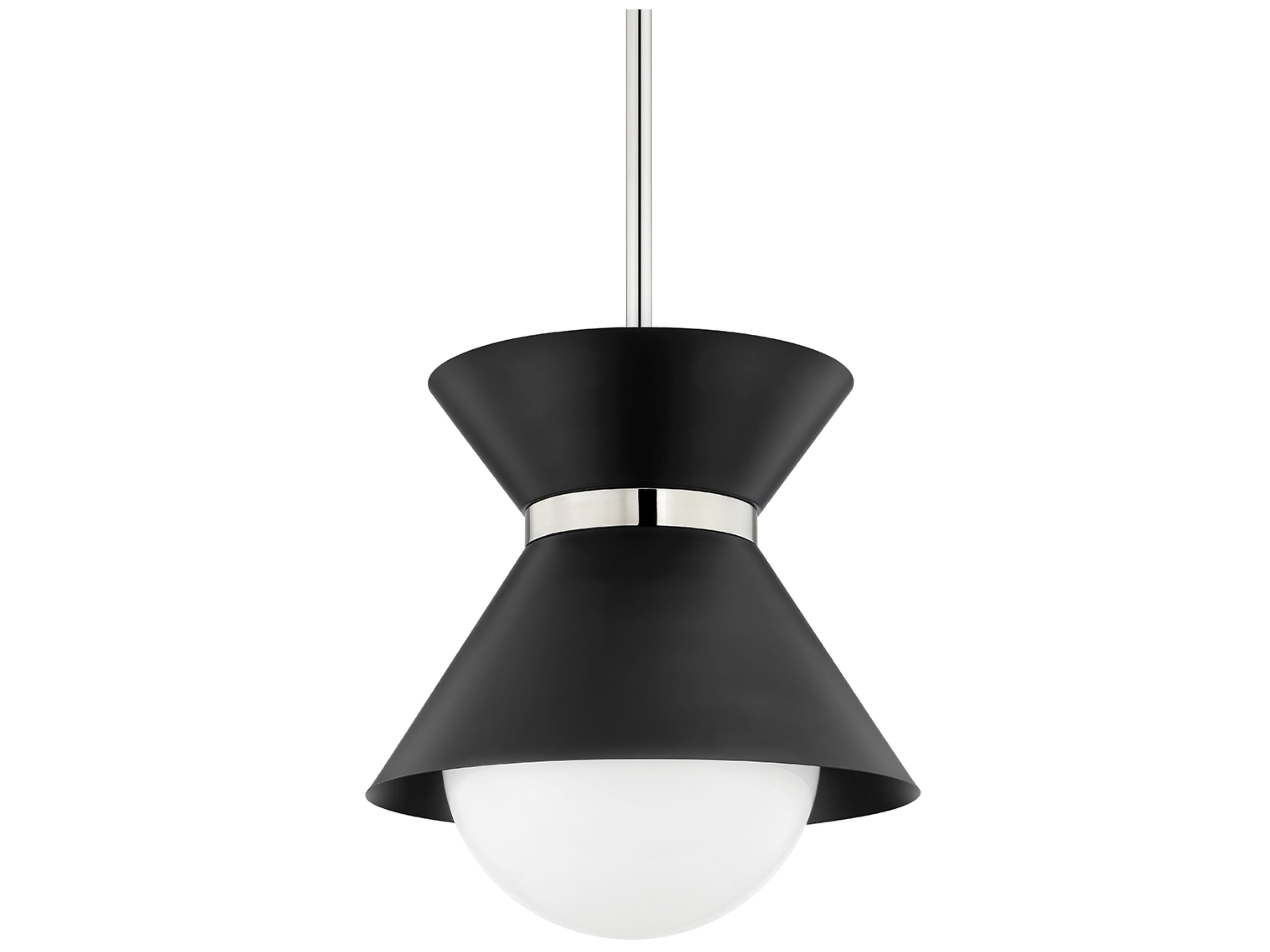 Scout 1-Light Soft Black Polished Nickel Pendant