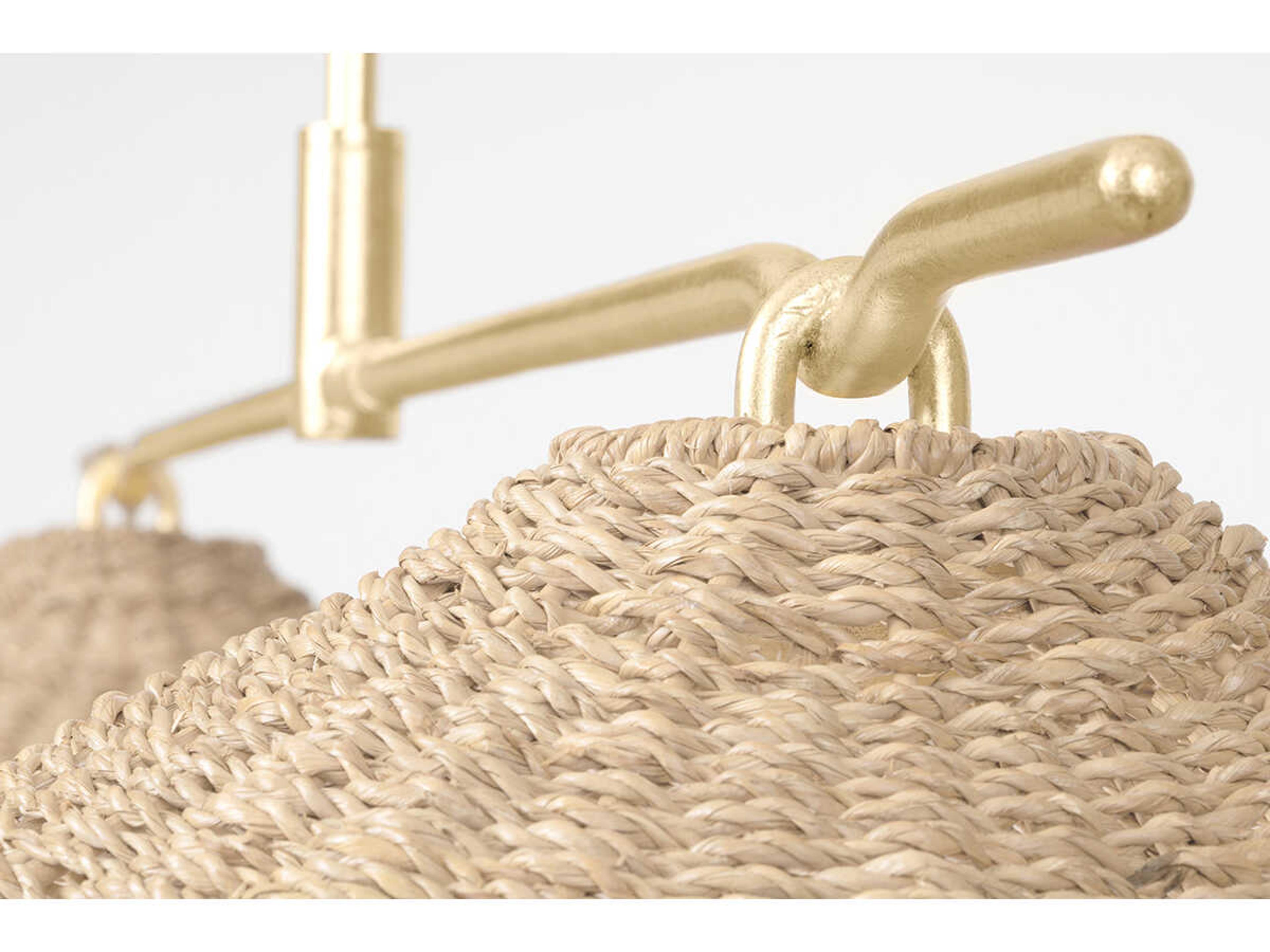 Troy Lighting Valier 2-Light Vintage Gold Leaf Island Pendant