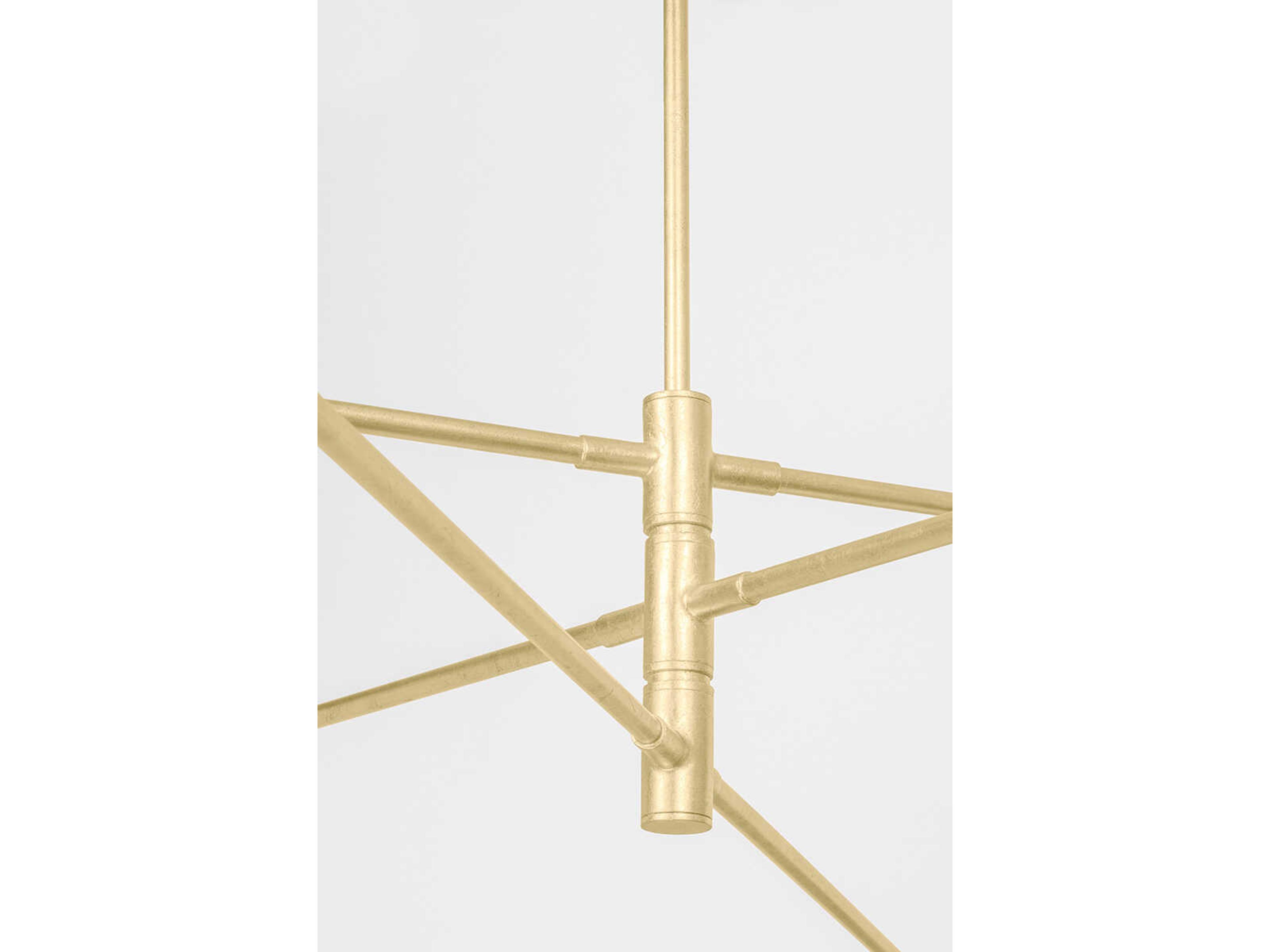 Troy Lighting Valier 3-Light Vintage Gold Leaf Brass Chandelier