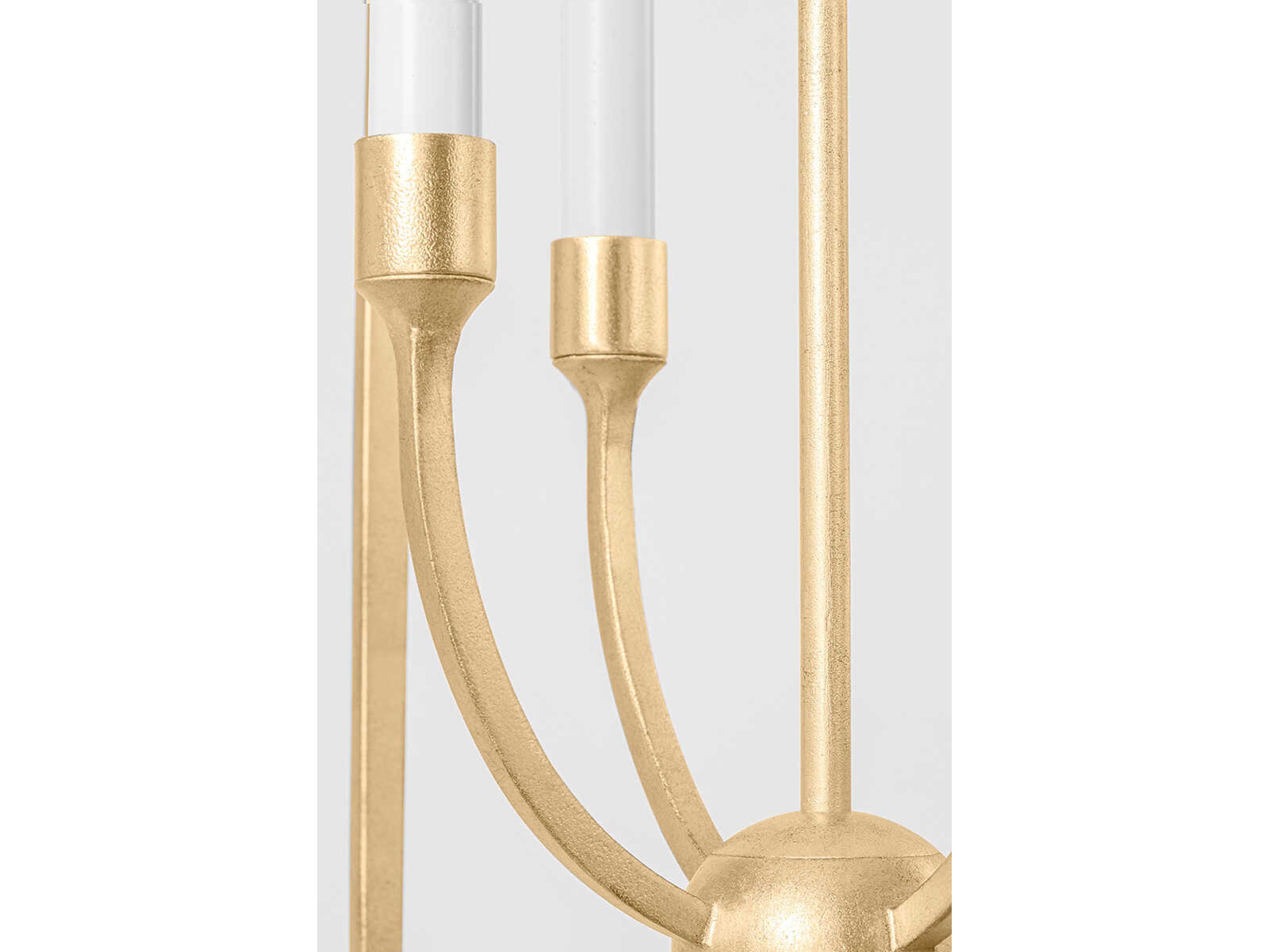 Troy Lighting Rhett 4-Light Vintage Gold Leaf Candelabra Chandelier