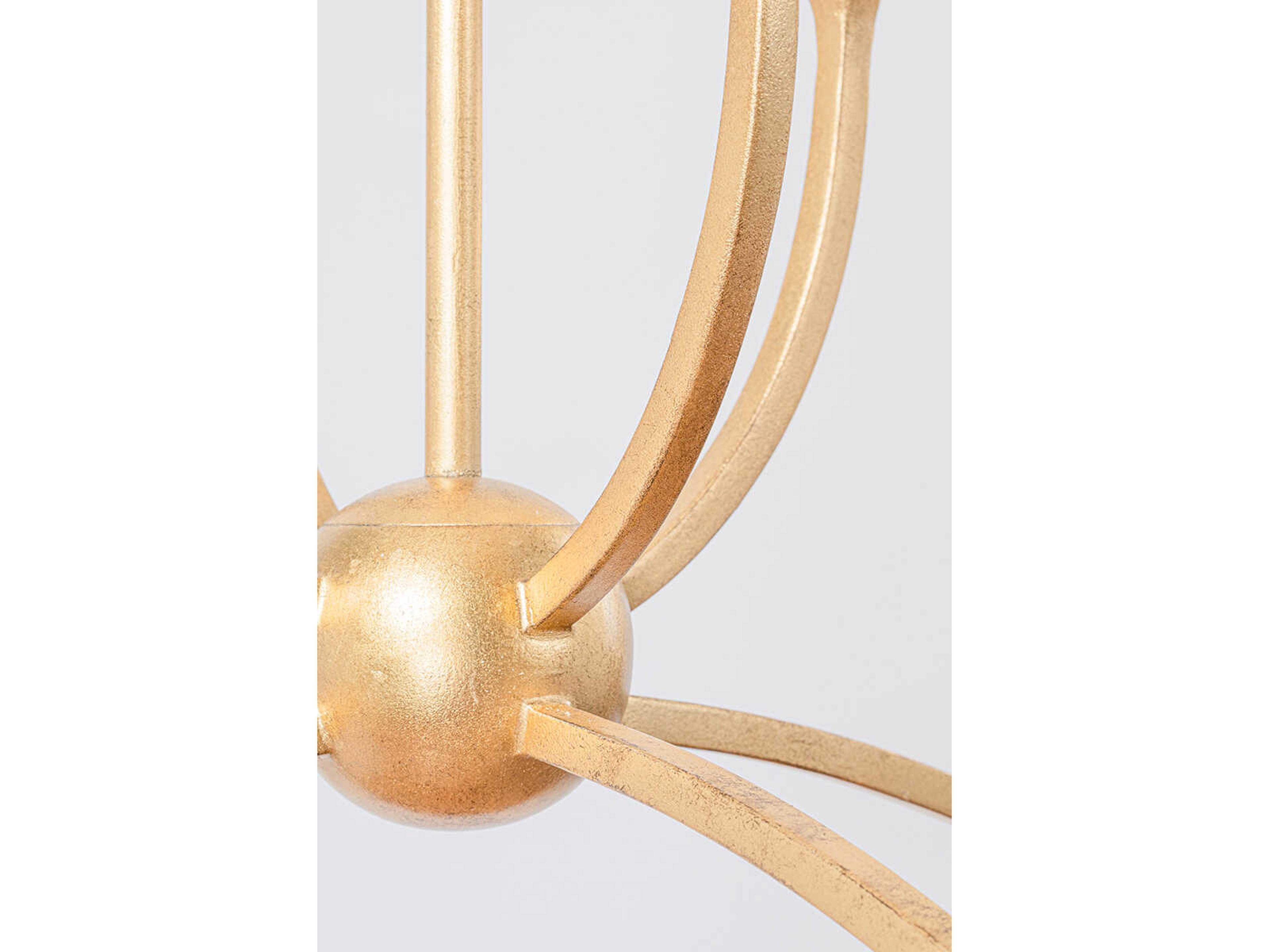 Troy Lighting Rhett 4-Light Vintage Gold Leaf Candelabra Chandelier