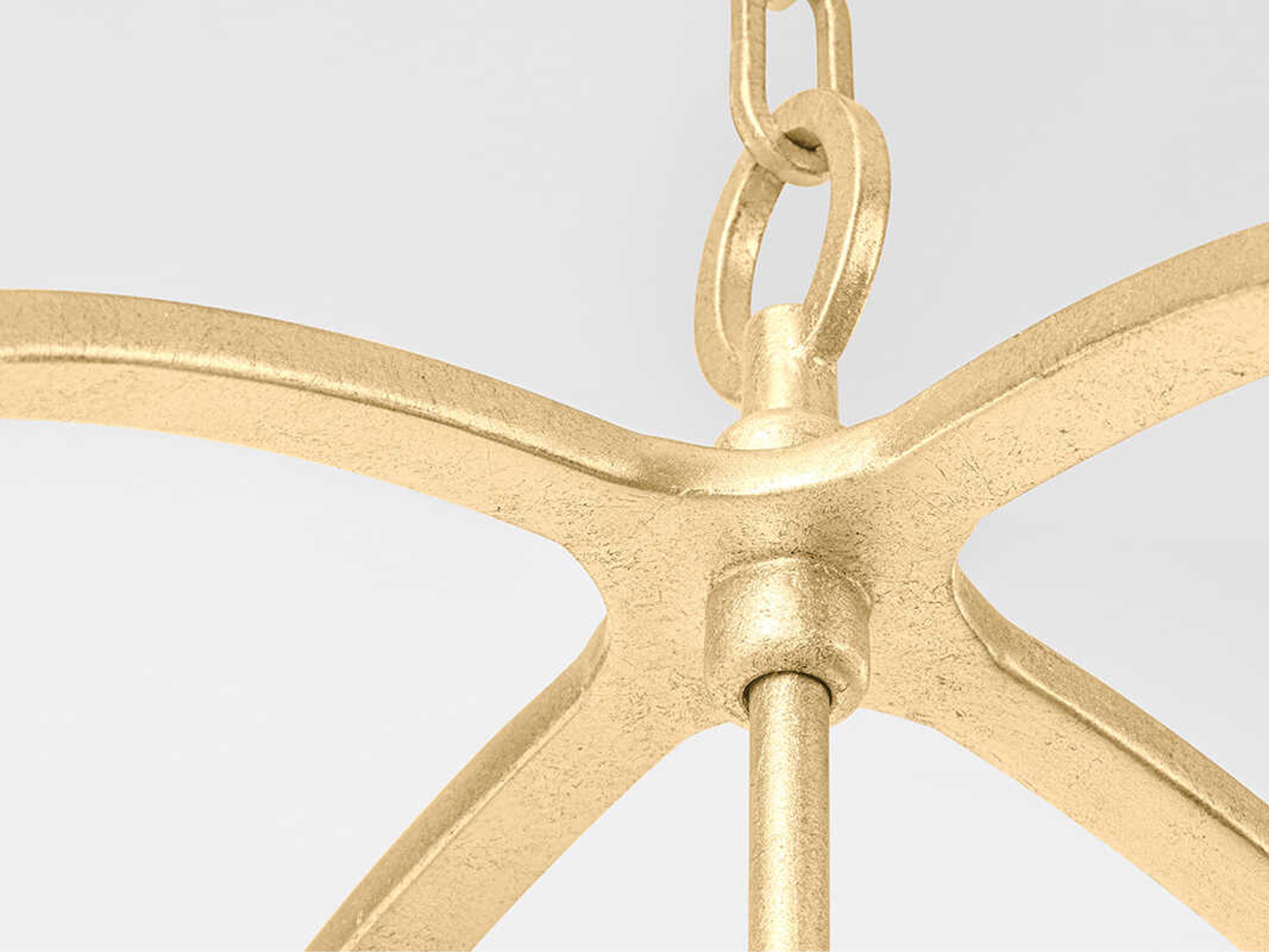 Troy Lighting Rhett 4-Light Vintage Gold Leaf Candelabra Chandelier