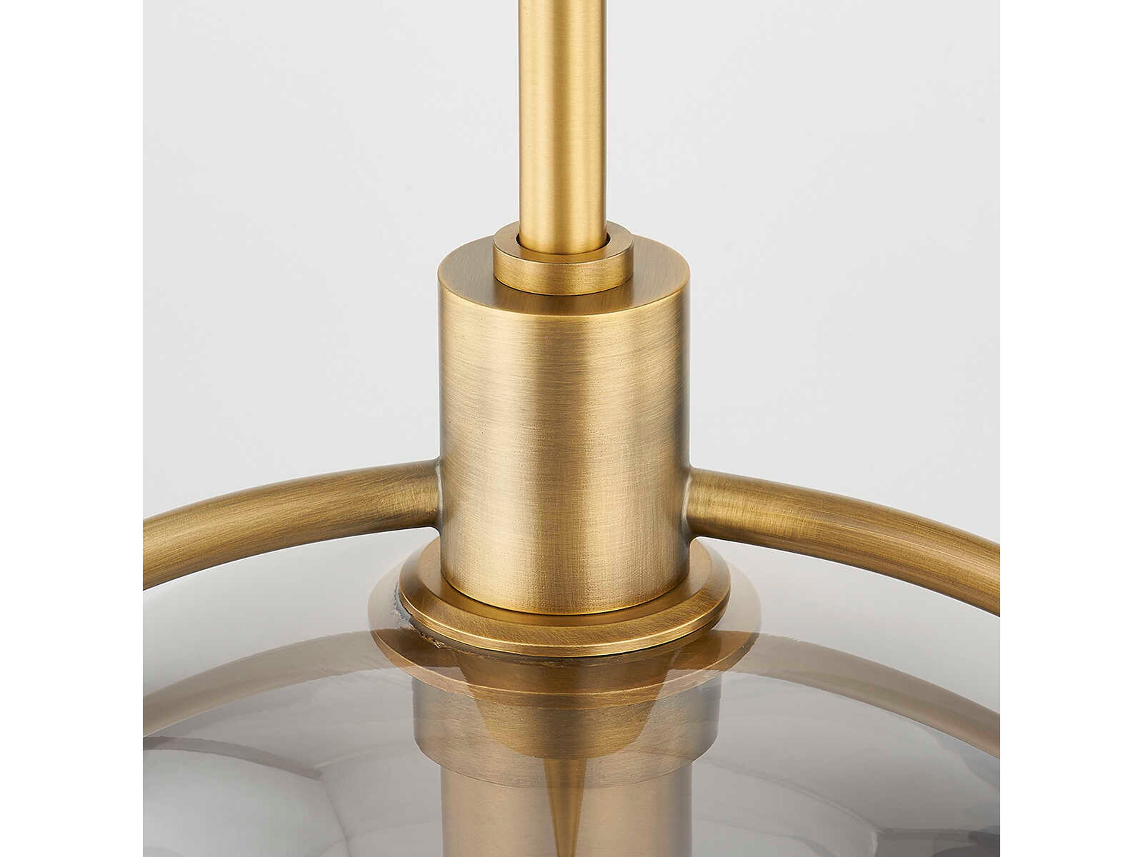 Troy Lighting Ivins 1-Light Patina Brass Glass Globe Pendant