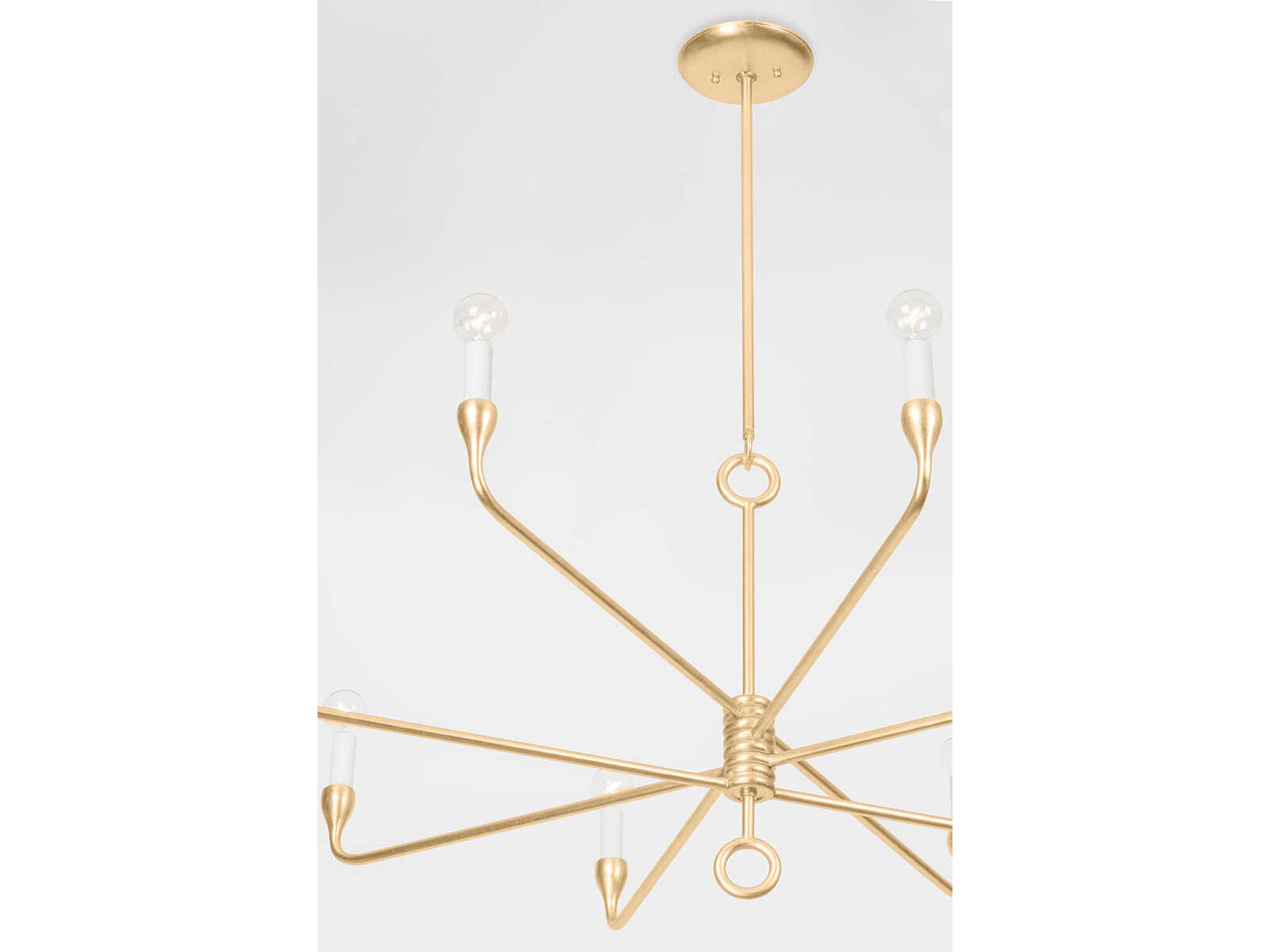 Troy Lighting Orson 8-Light Vintage Gold Leaf Candelabra Chandelier