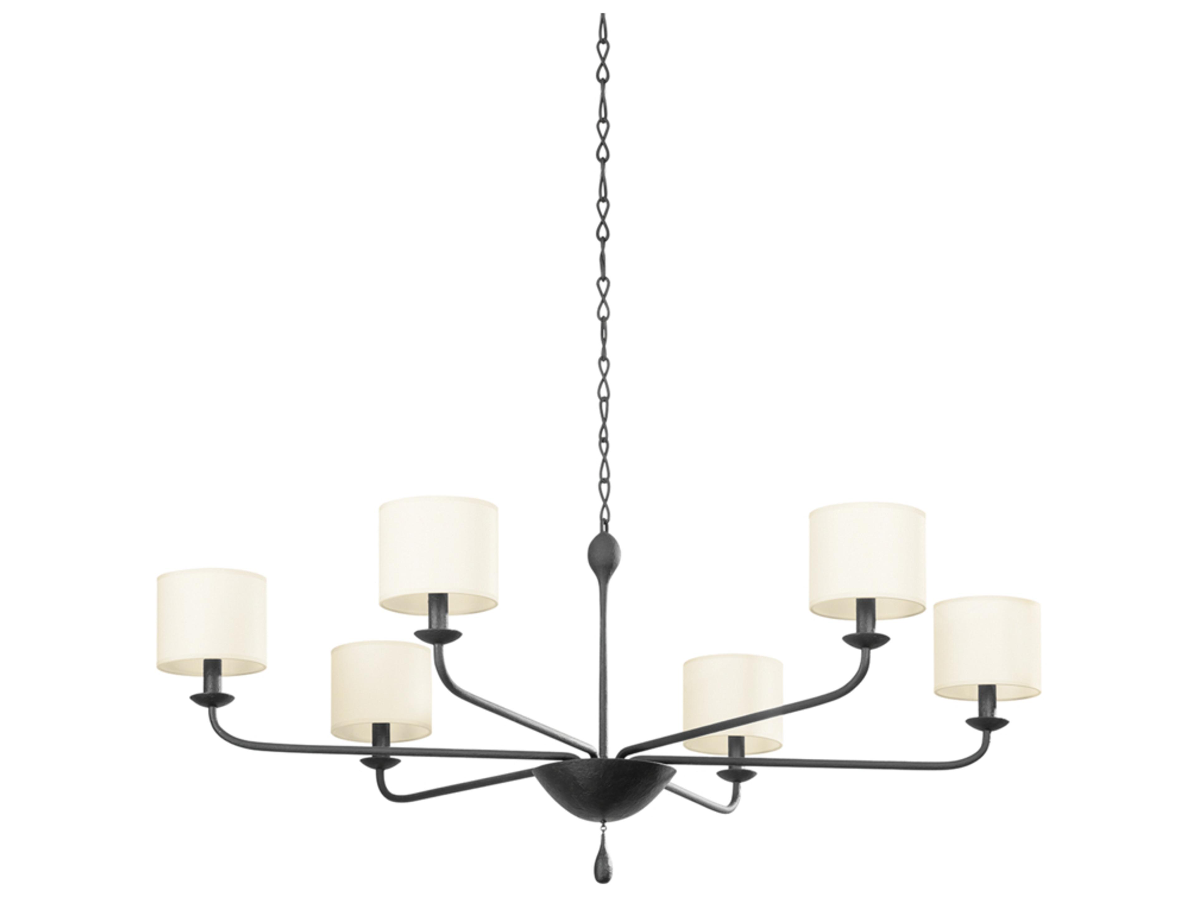 Osmond 6-Light Black Iron Drum Chandelier