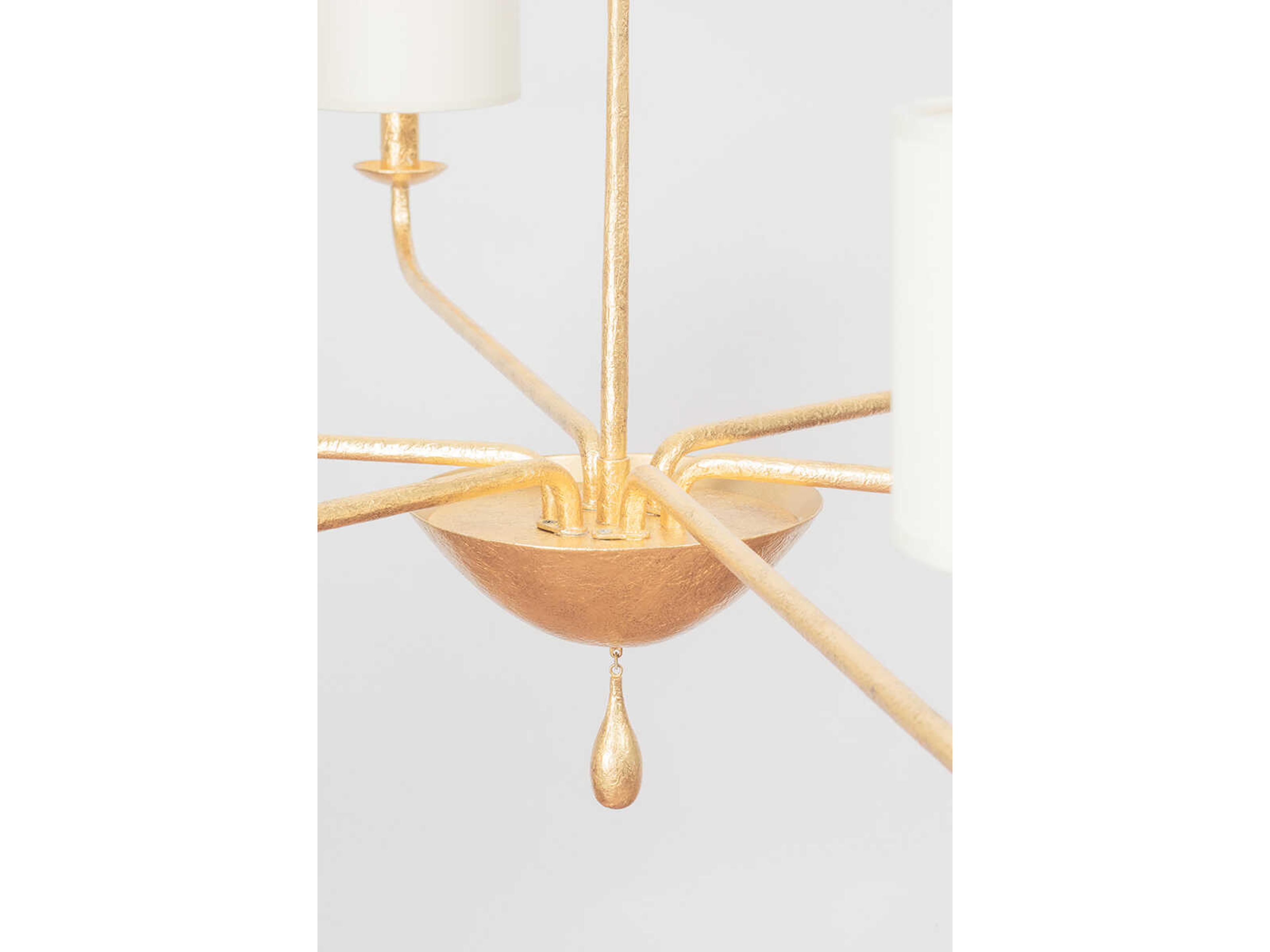 Troy Lighting Osmond 6-Light Vintage Gold Leaf Drum Chandelier