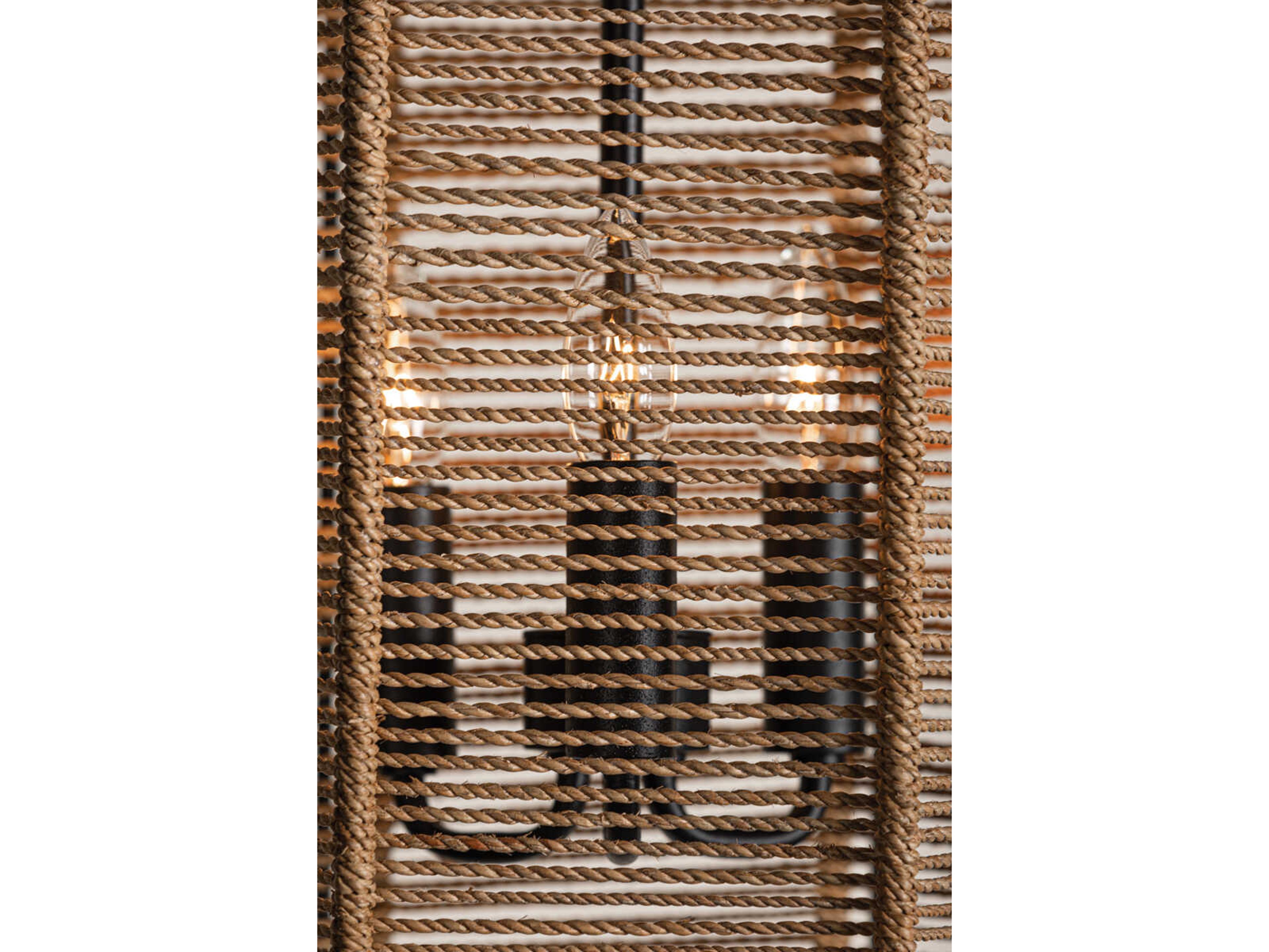 Troy Lighting Ramon 3-Light Textured Black Pendant