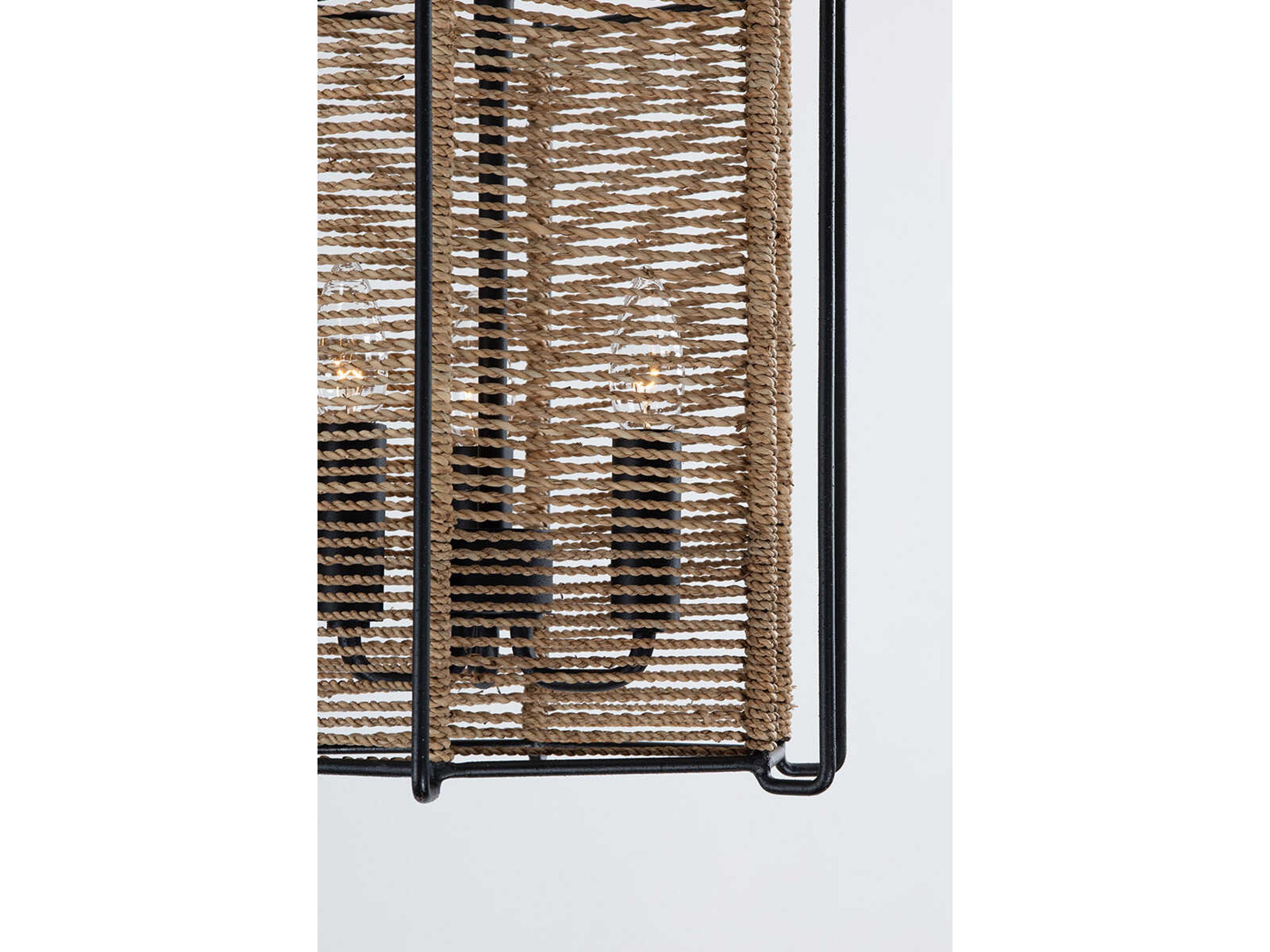 Troy Lighting Ramon 4-Light Textured Black Pendant