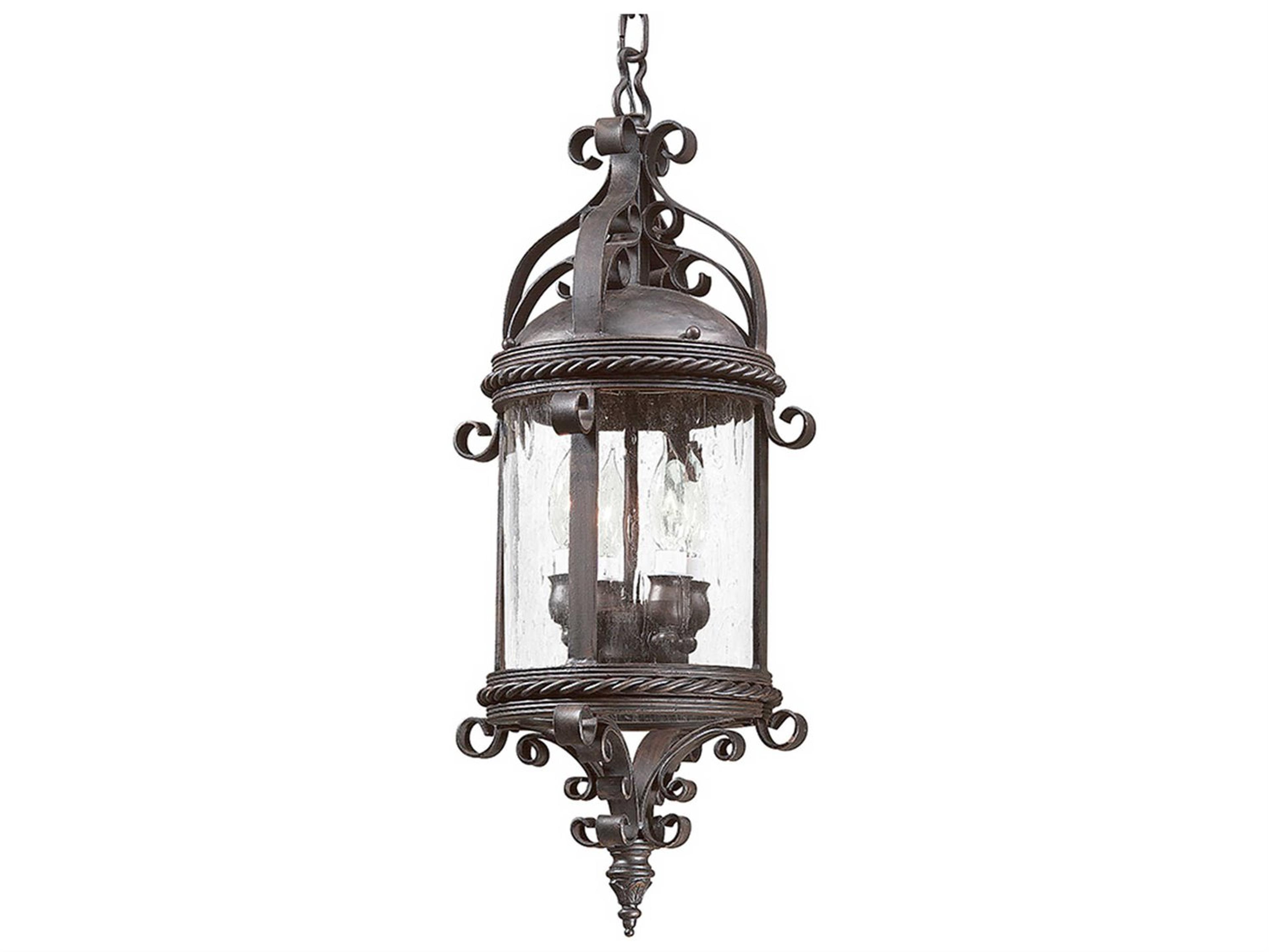 Pamplona 4 Light Outdoor Hanging Lantern in Old Bronze