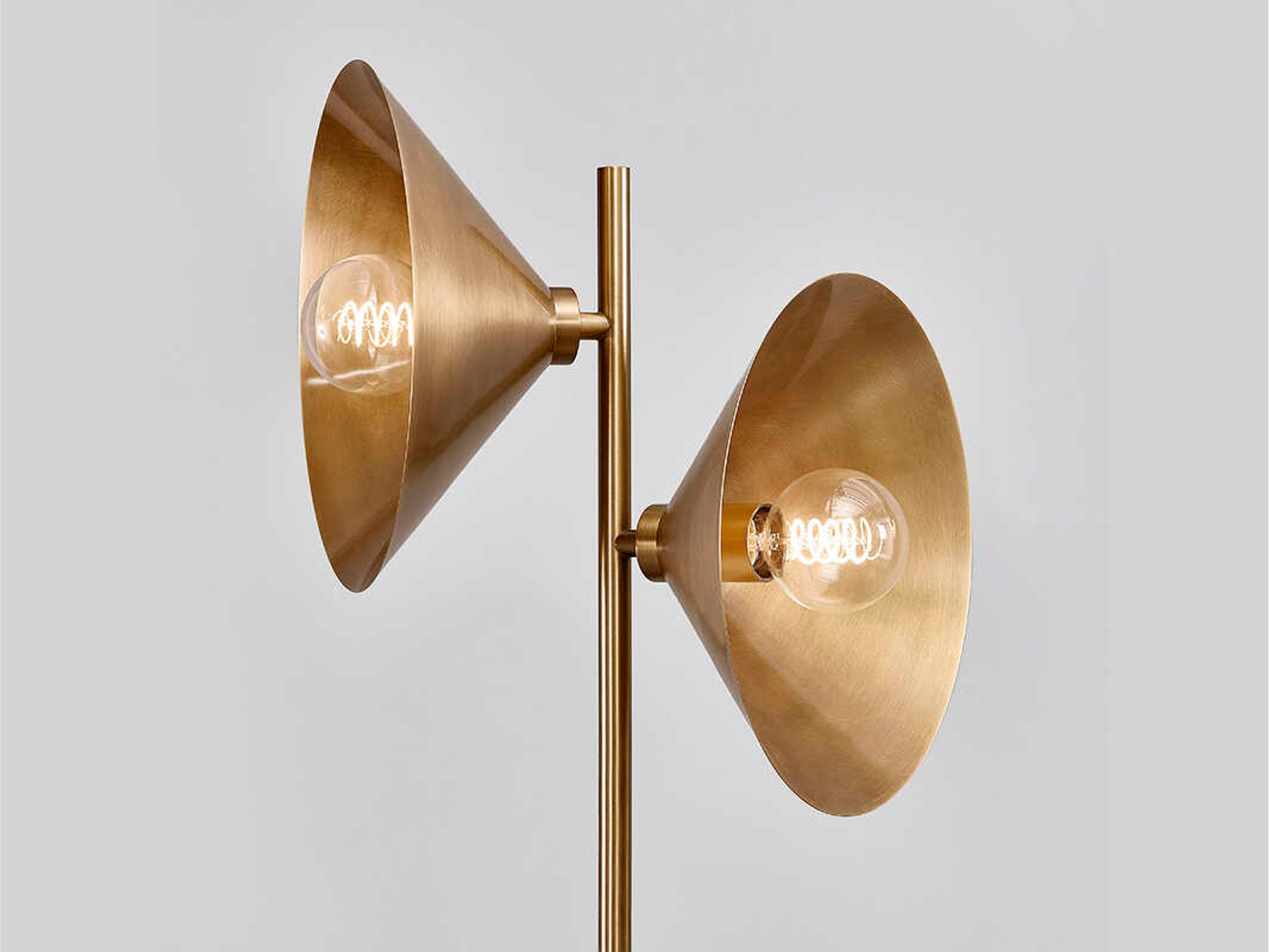 Troy Lighting Bash Bash Patina Brass Steel Floor Lamp