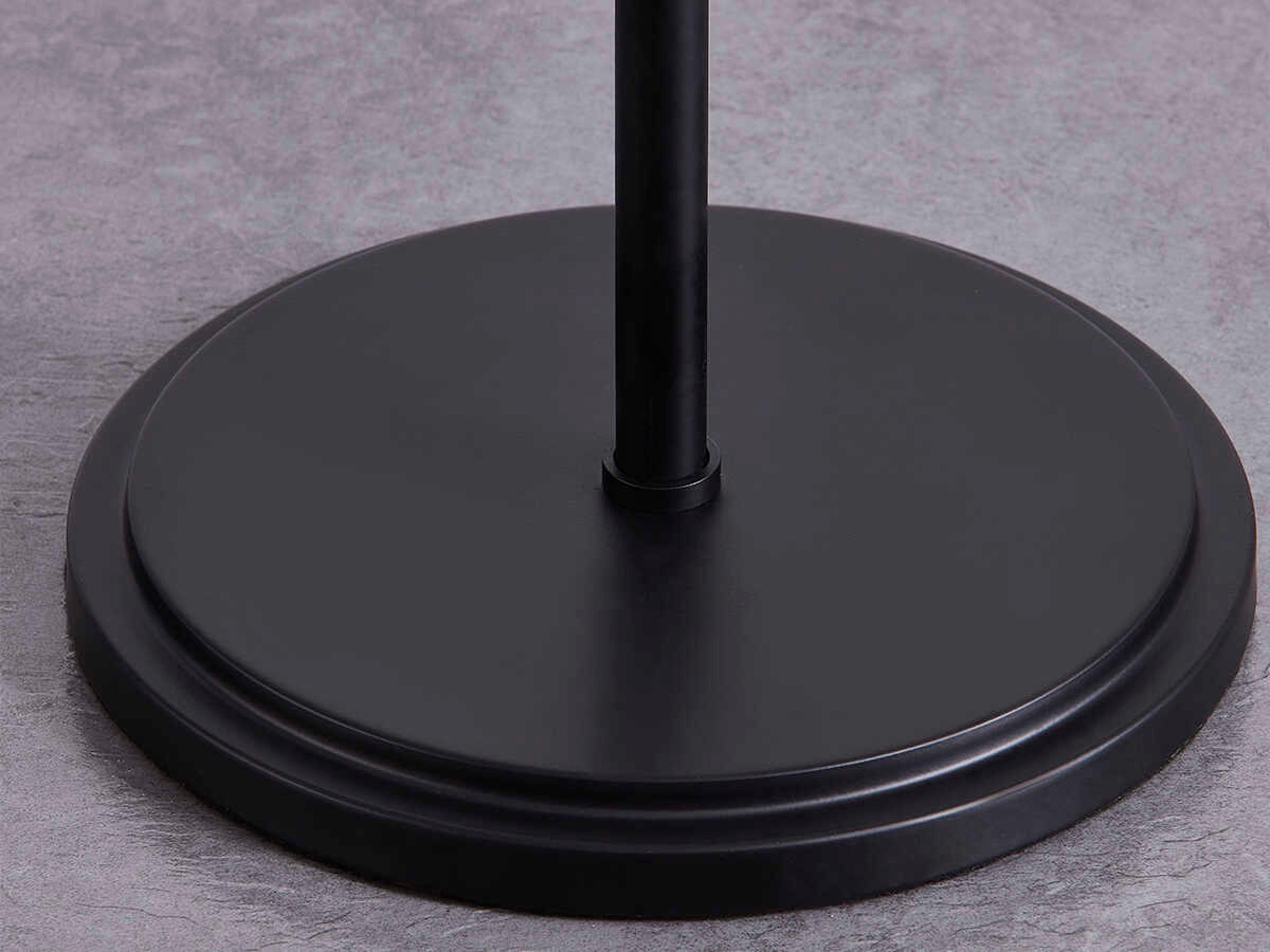 Troy Lighting Quinn Patina Brass Steel Black Floor Lamp