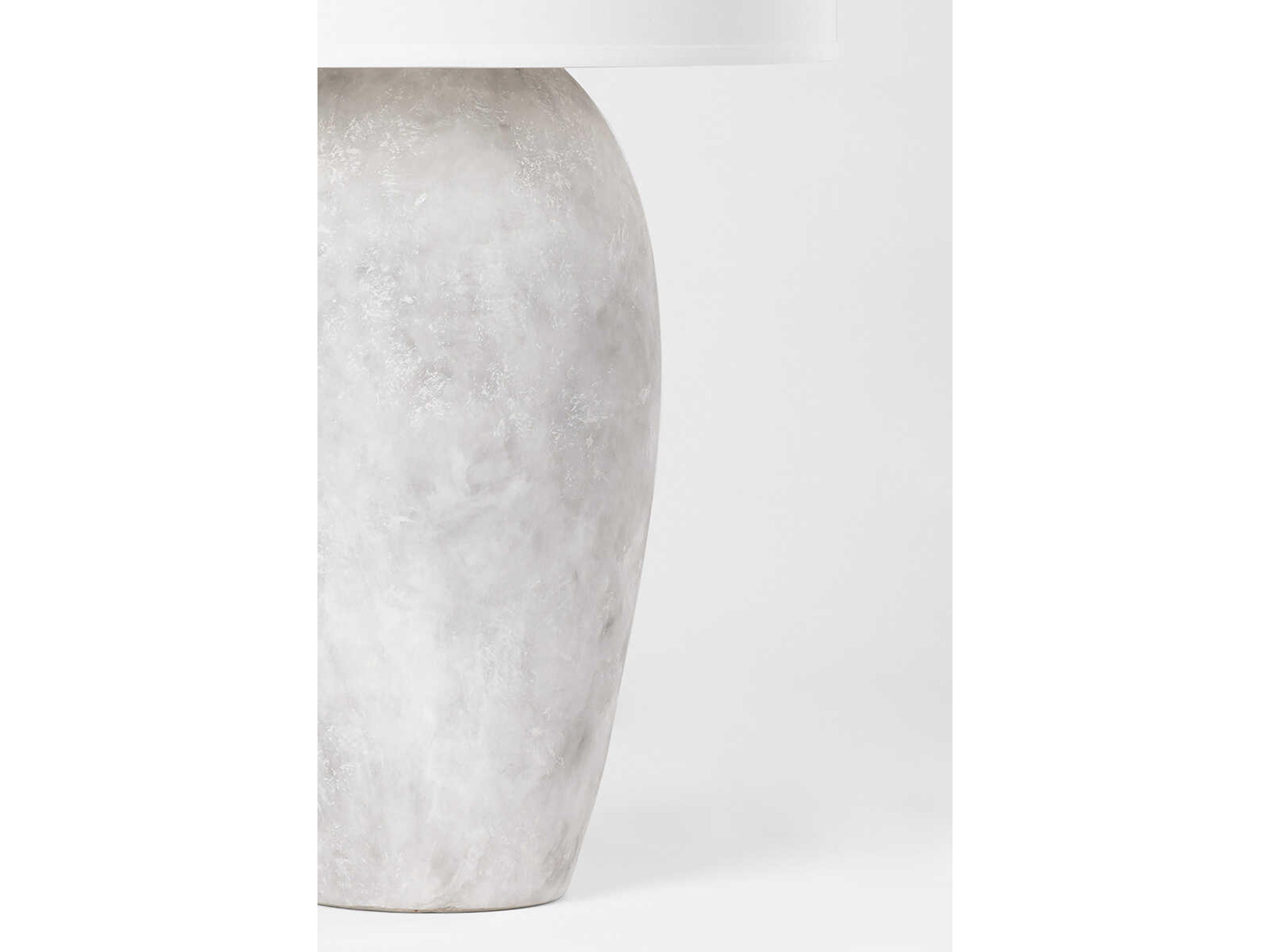 Troy Lighting Zeke Ceramic Weathered Grey Off White Linen Buffet Lamp