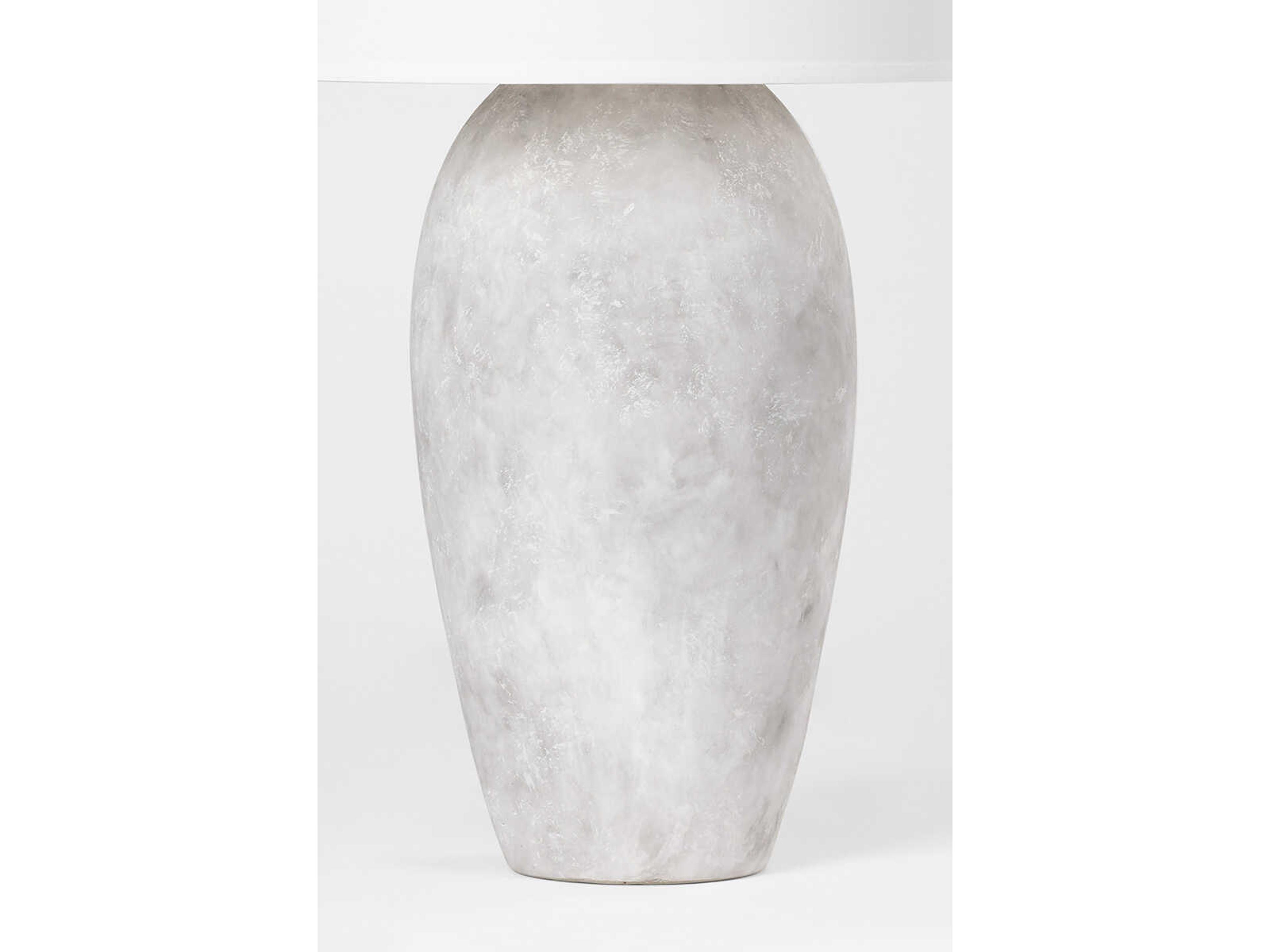 Troy Lighting Zeke Ceramic Weathered Grey Off White Linen Buffet Lamp