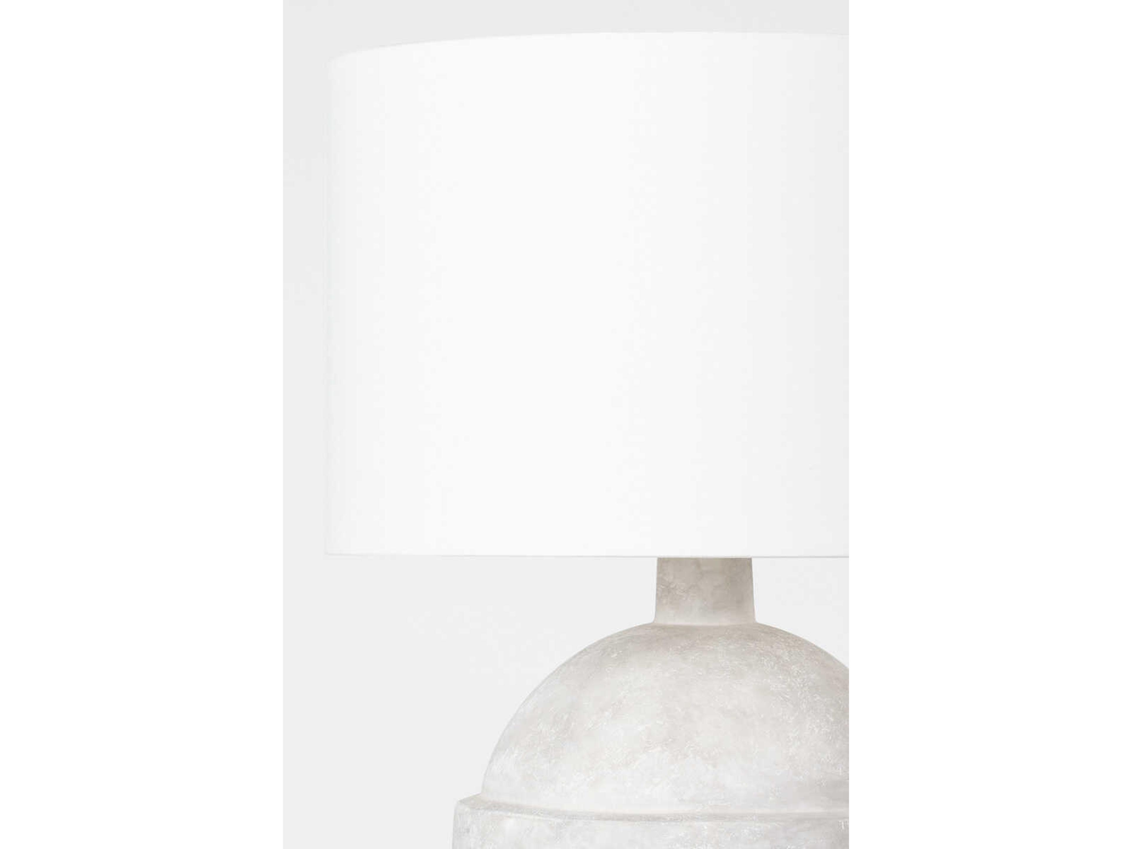 Troy Lighting Torrance Ceramic Weathered Grey Off White Linen Buffet Lamp
