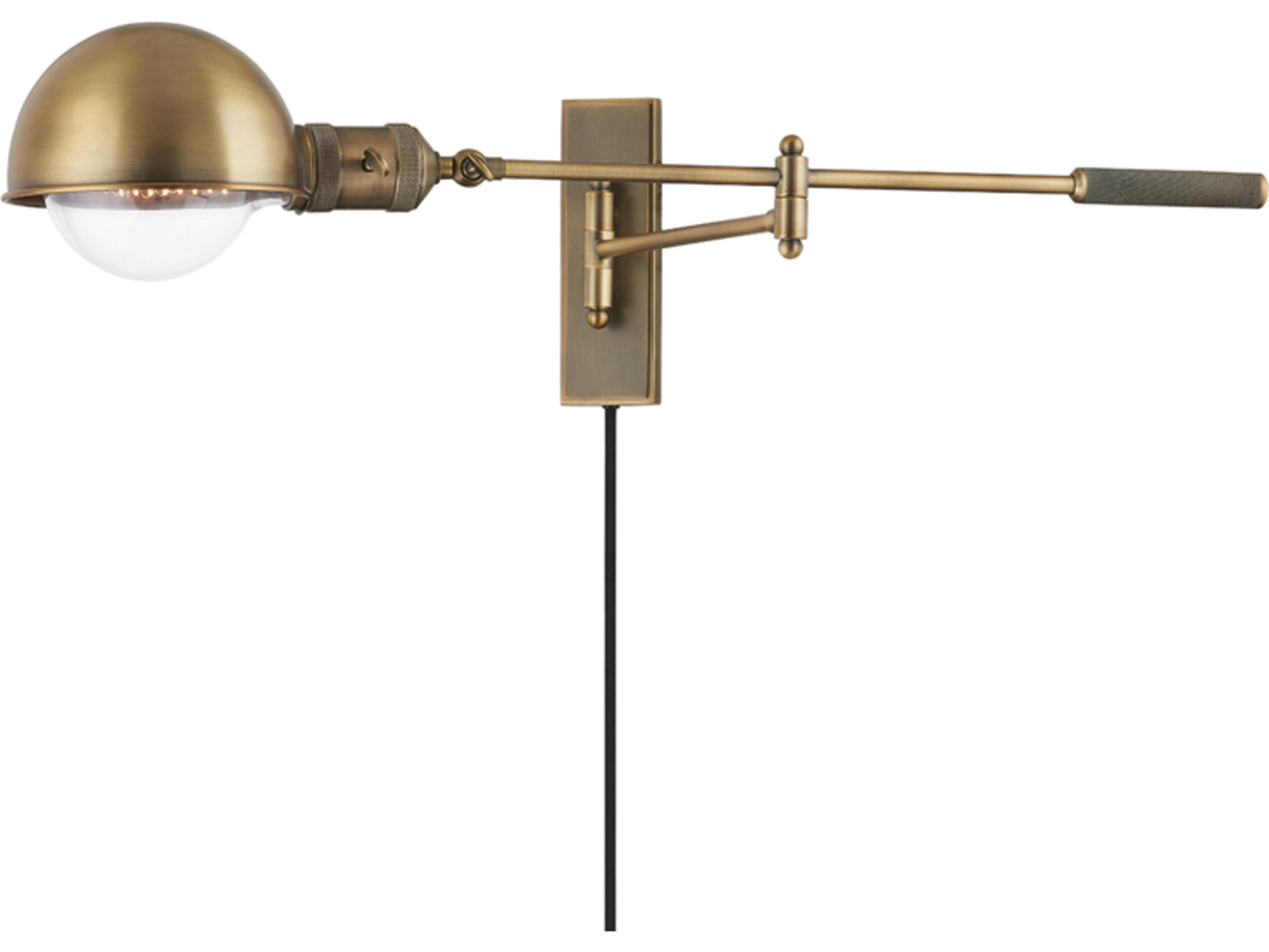 Cannon 1-Light Patina Brass Swing Wall Sconce