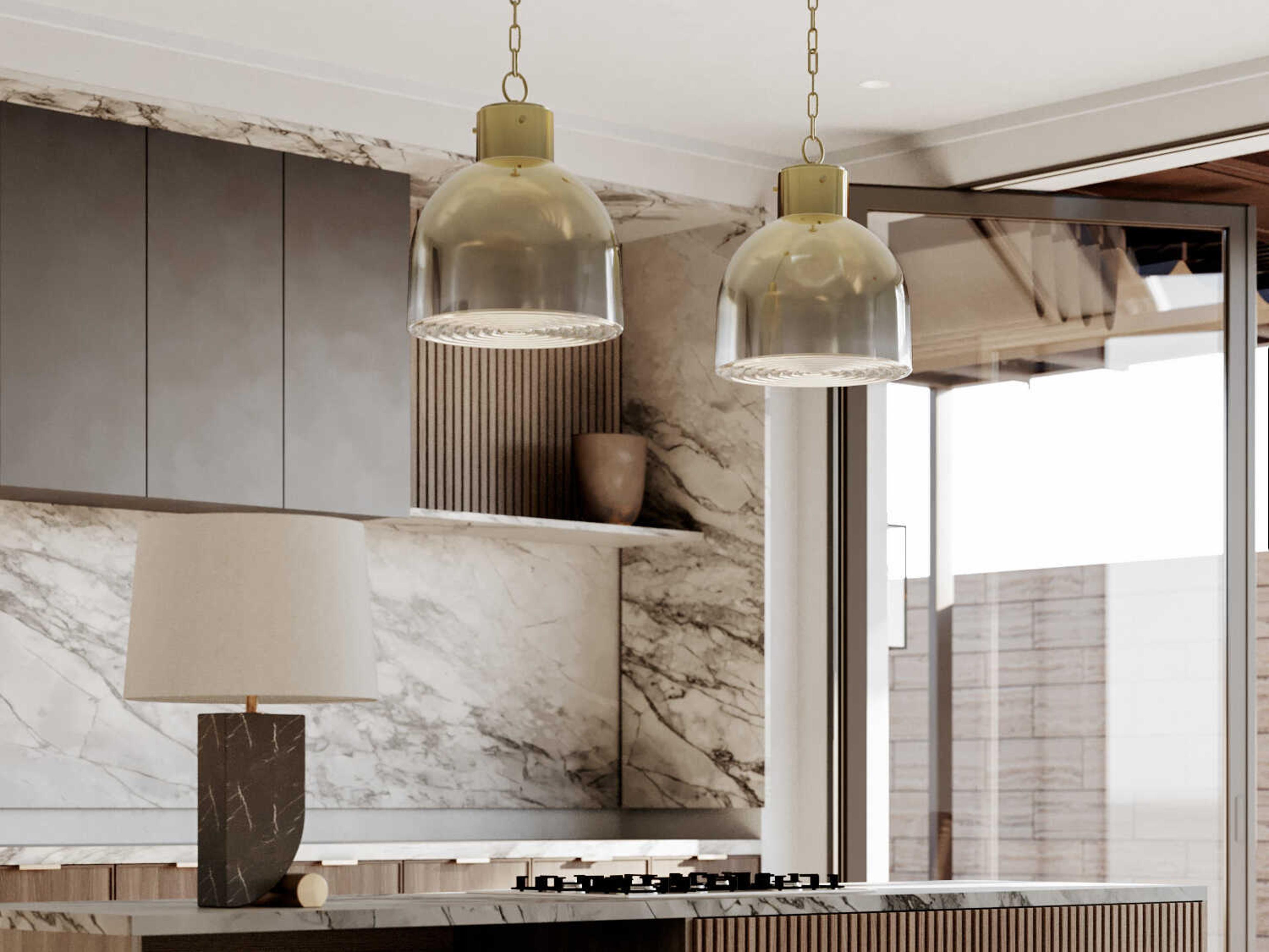 Troy Lighting Yellowstone Patina Brass Off White Linen Table Lamp