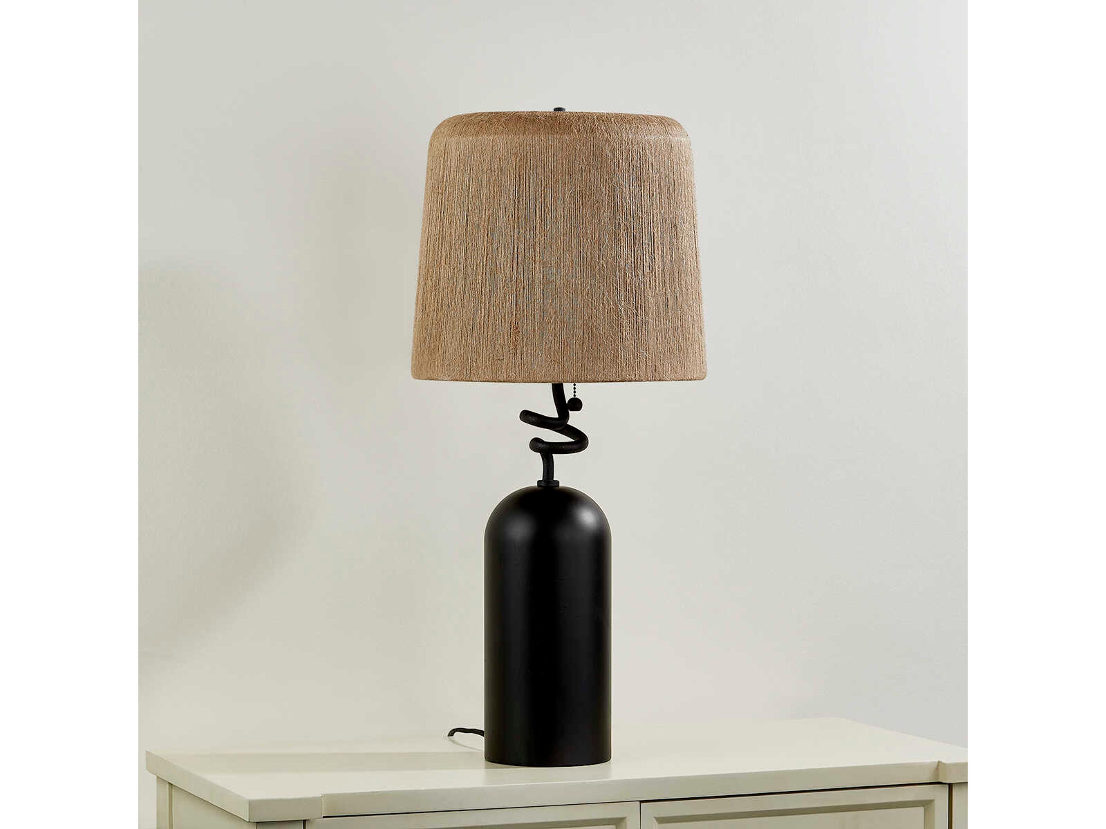 Troy Lighting Morri Forged Iron Natural String Black Buffet Lamp