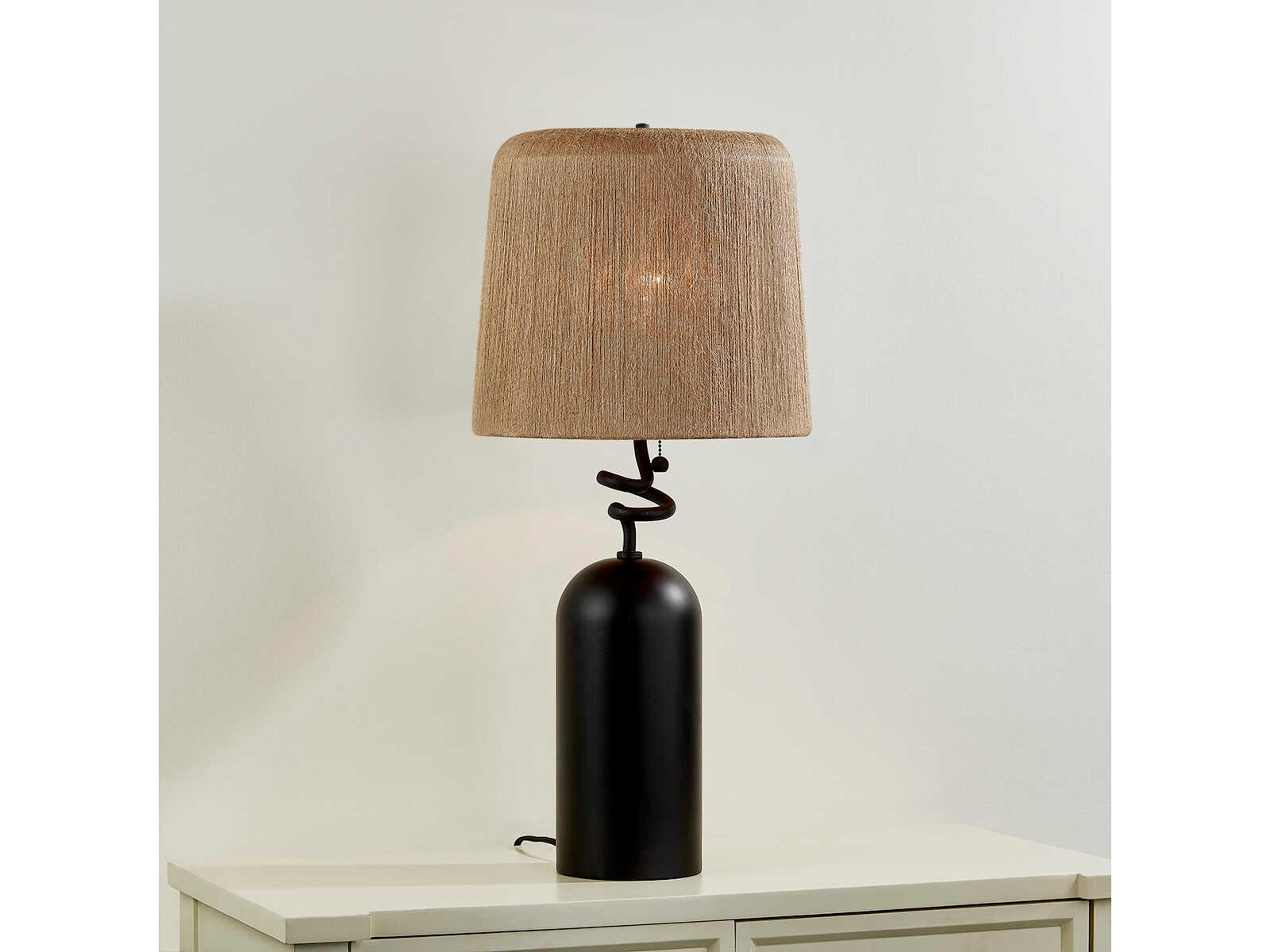 Troy Lighting Morri Forged Iron Natural String Black Buffet Lamp