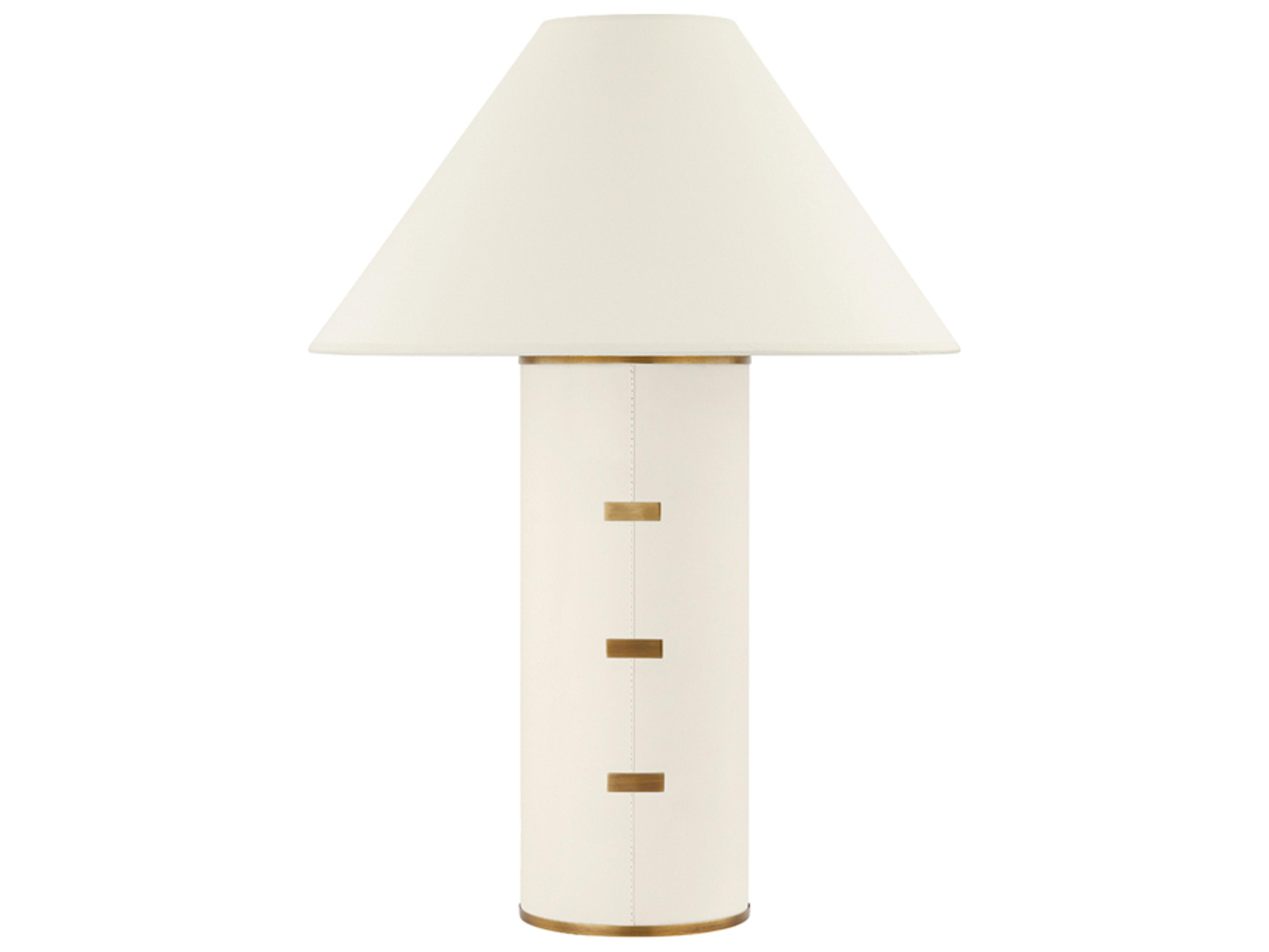Bond Patina Brass Paper White Buffet Lamp