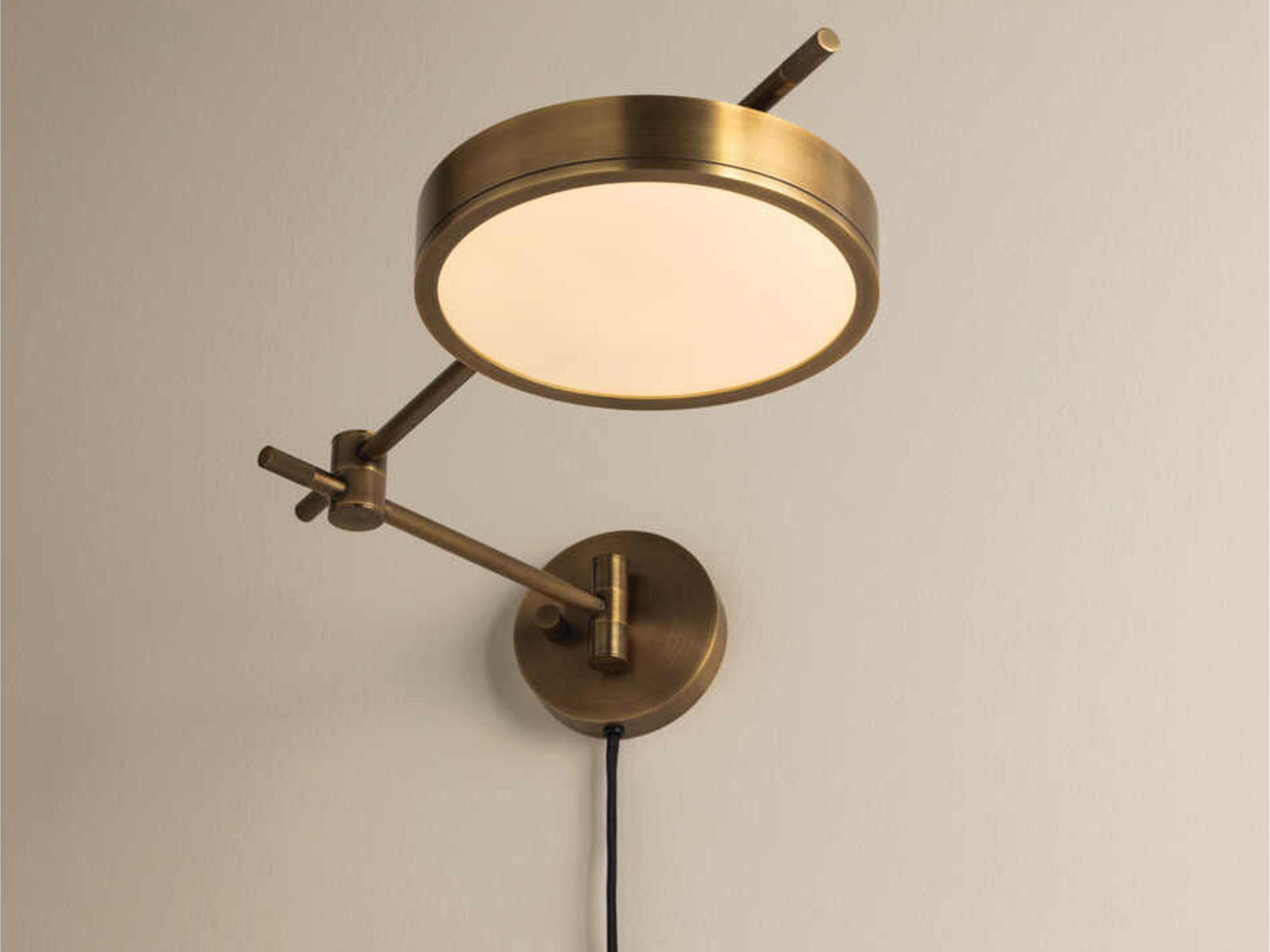 Troy Lighting Thatcher 1-Light Patina Brass Swing Wall Sconce