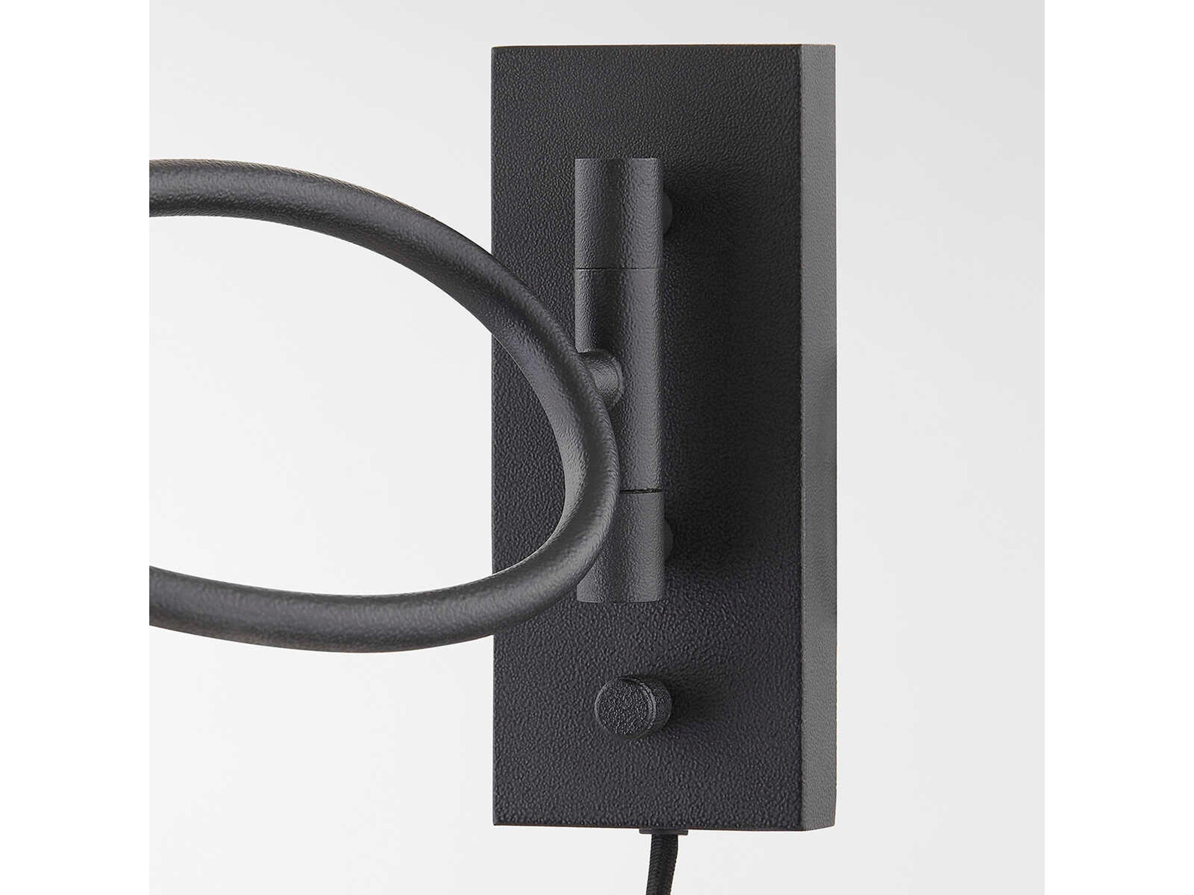 Troy Lighting Alameda 2-Light Forged Iron Black Swing Wall Sconce