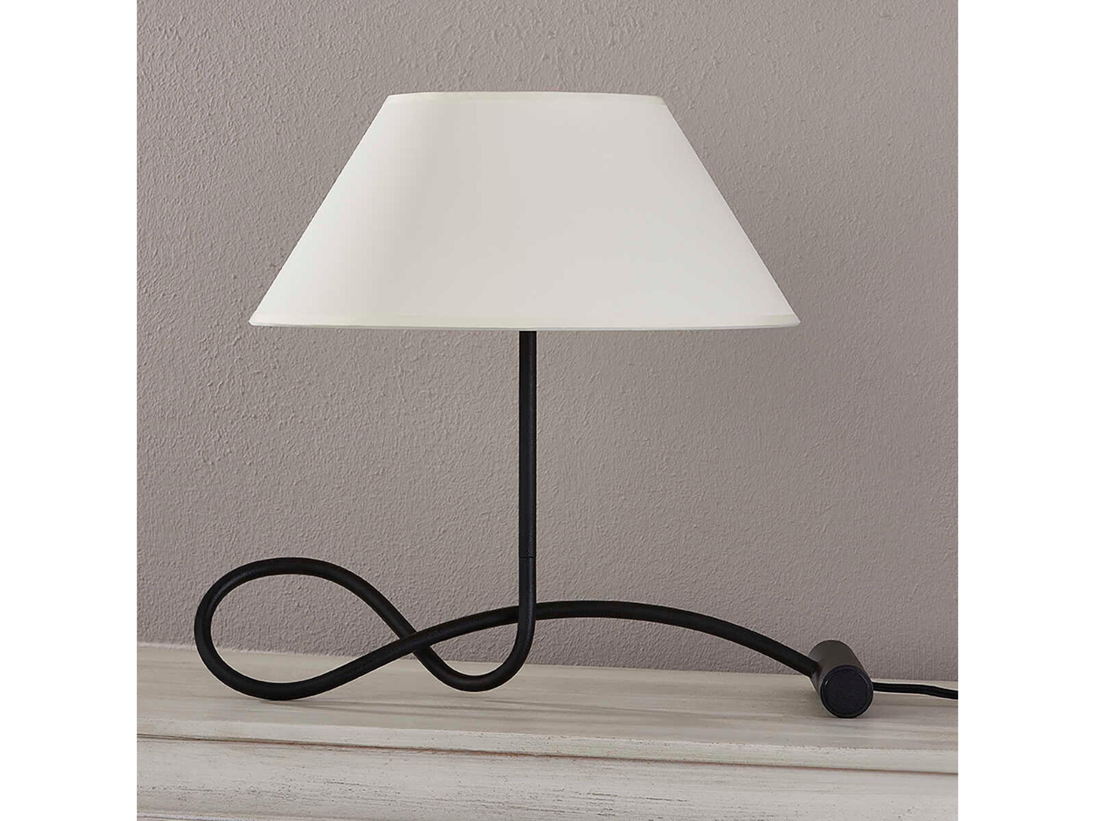 Troy Lighting Alameda Forged Iron Off White Mds Paper Black Table Lamp