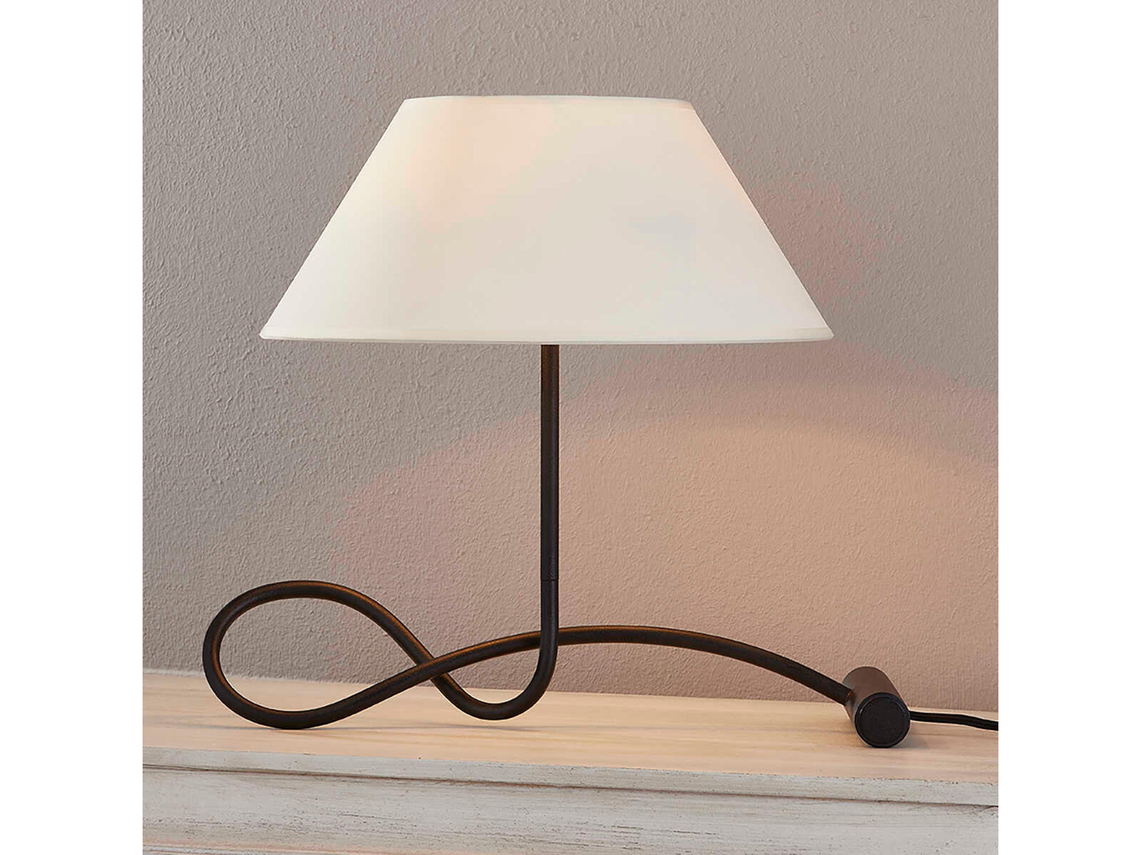 Troy Lighting Alameda Forged Iron Off White Mds Paper Black Table Lamp