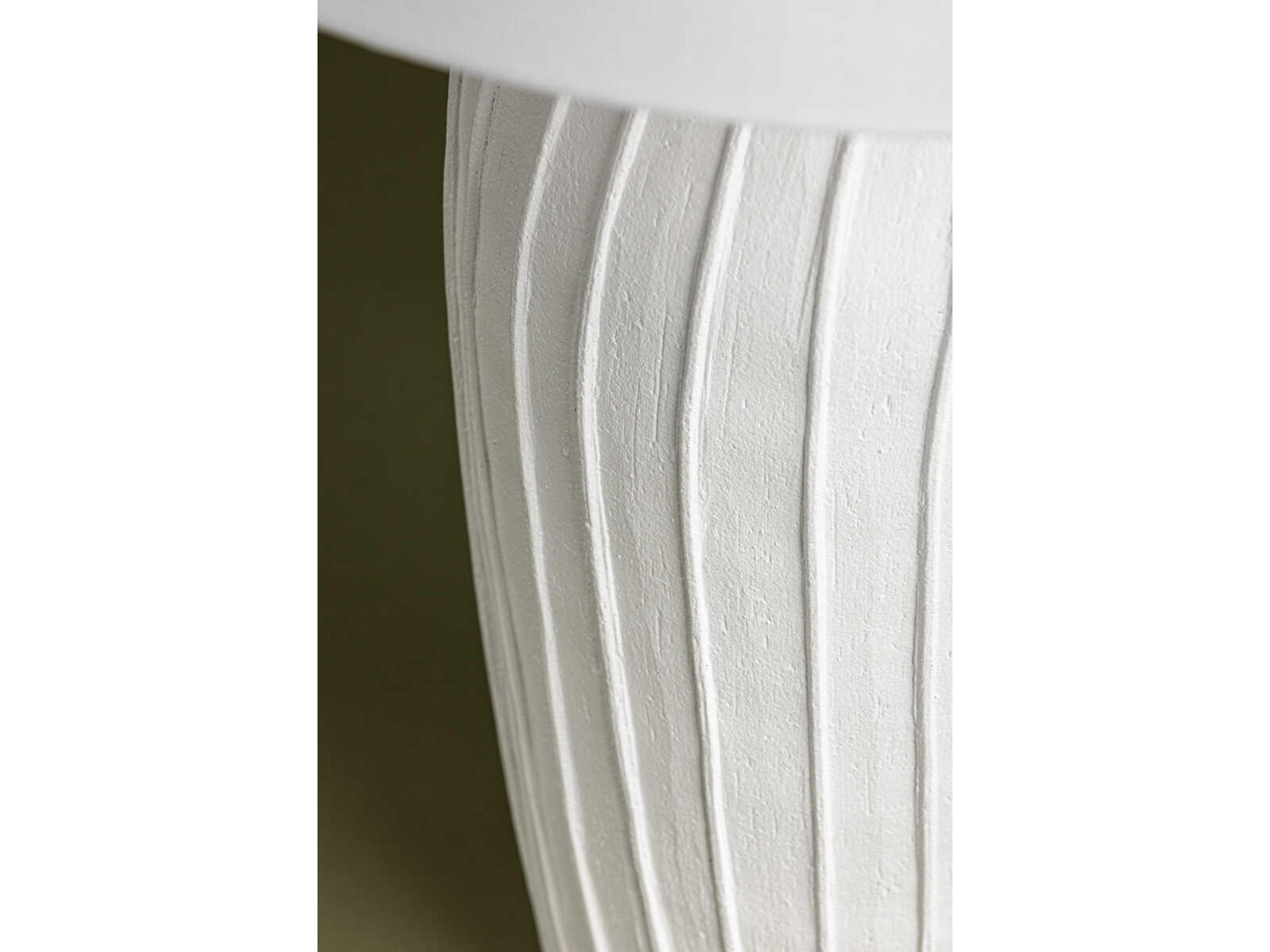 Troy Lighting Deacon Ceramic Loft White Natural Linen Fabric Buffet Lamp