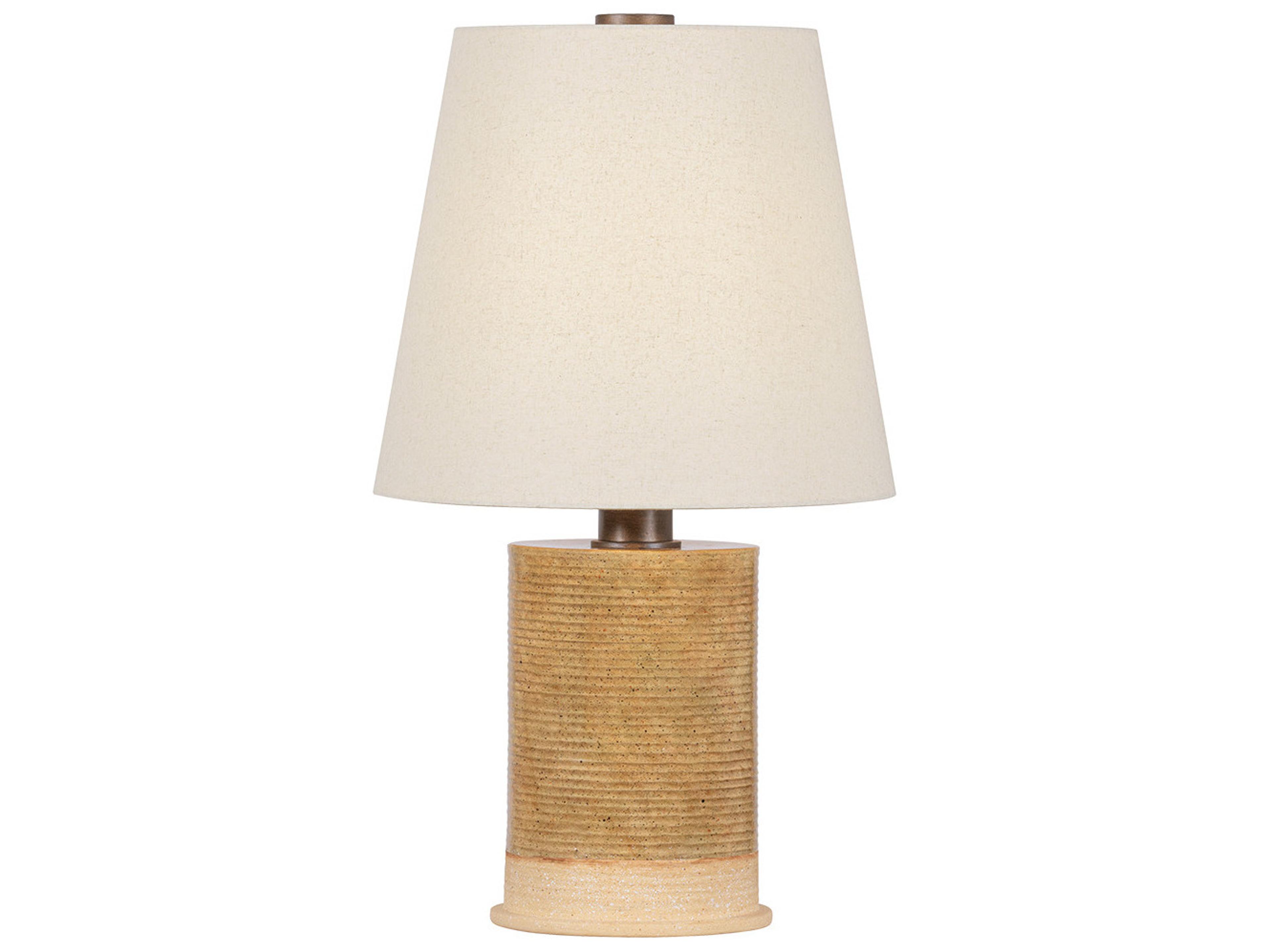 Kerwin Bronze Leaf Ceramic Caramel Bisque Brown Buffet Lamp