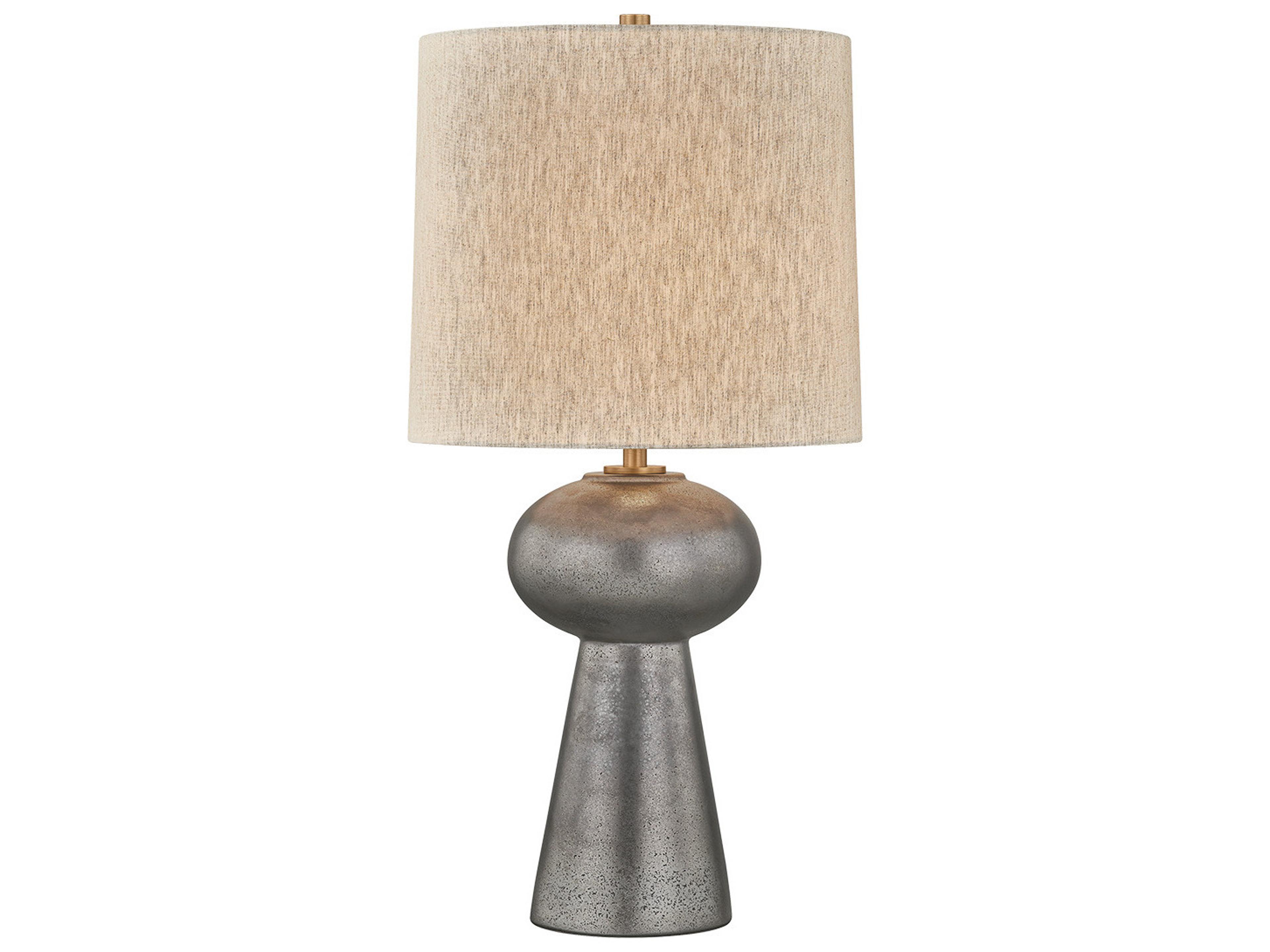 McAlpine Patina Brass Ceramic Ancient Bronze Buffet Lamp