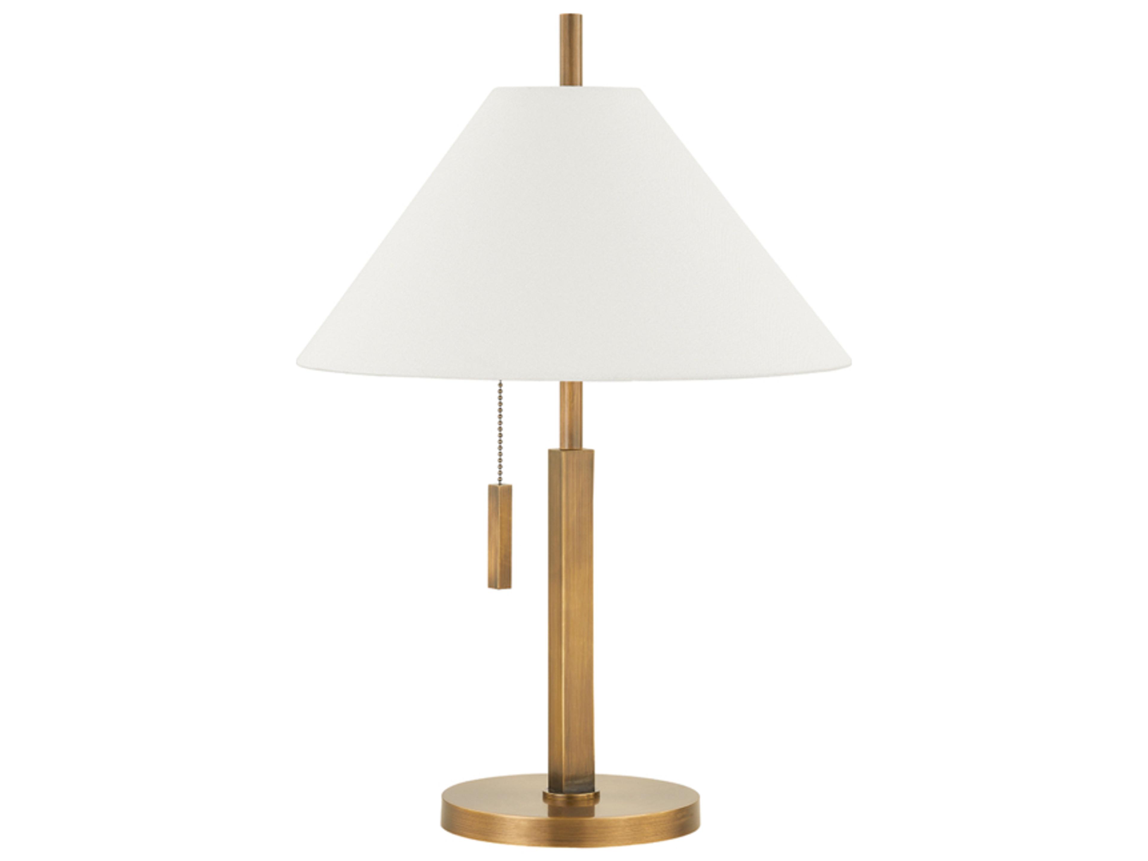 Clic Table Lamp in Patina Brass