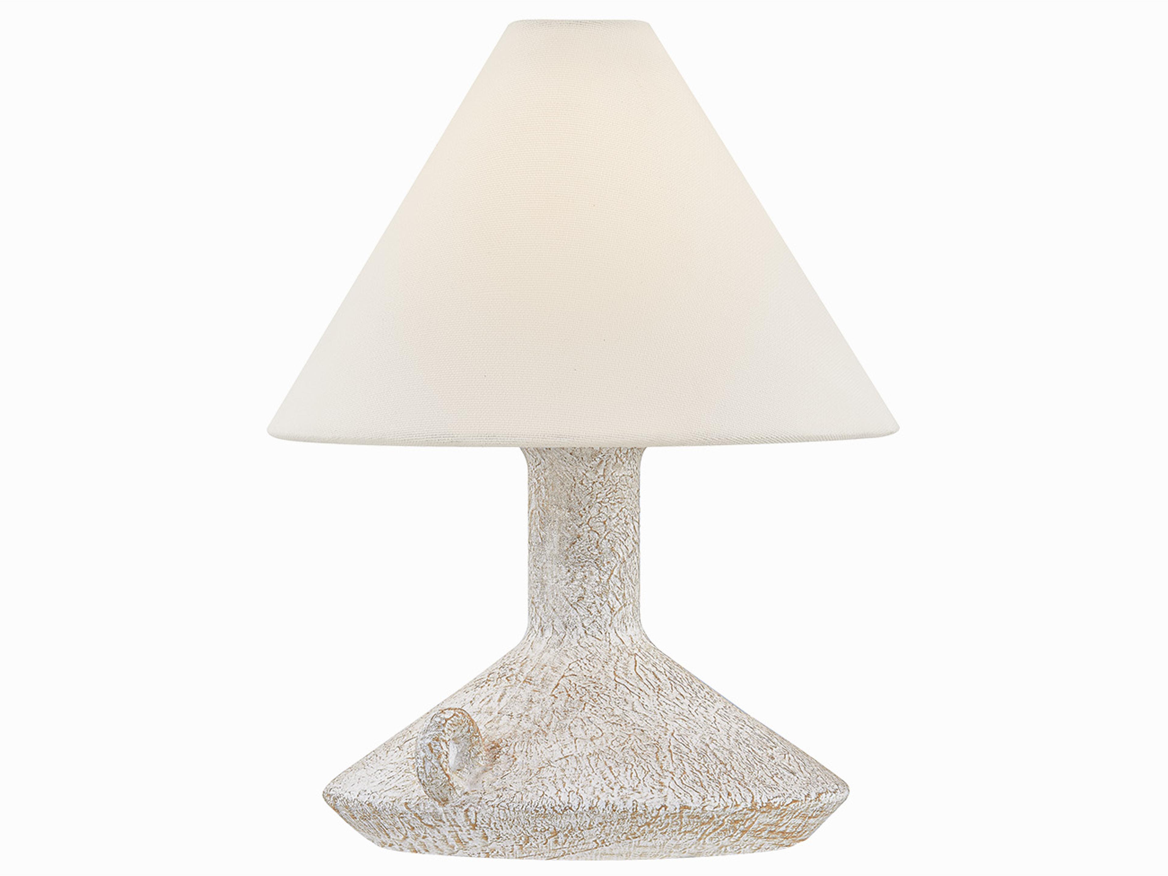 Troy Lighting Passage Patina Brass Ceramic Riven Chalk Table Lamp