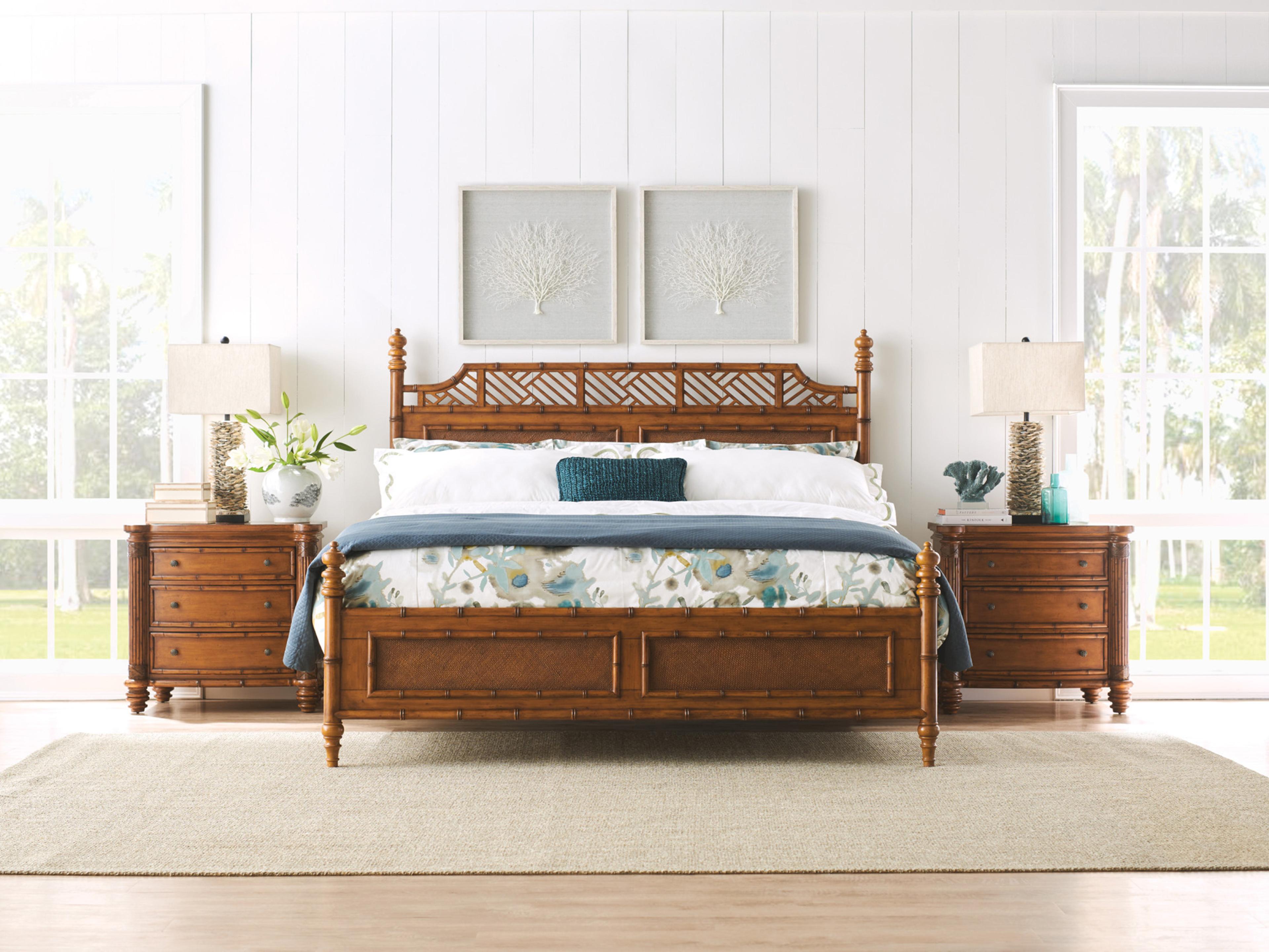 Tommy Bahama Island Estate West Indies Wood King Poster Bed