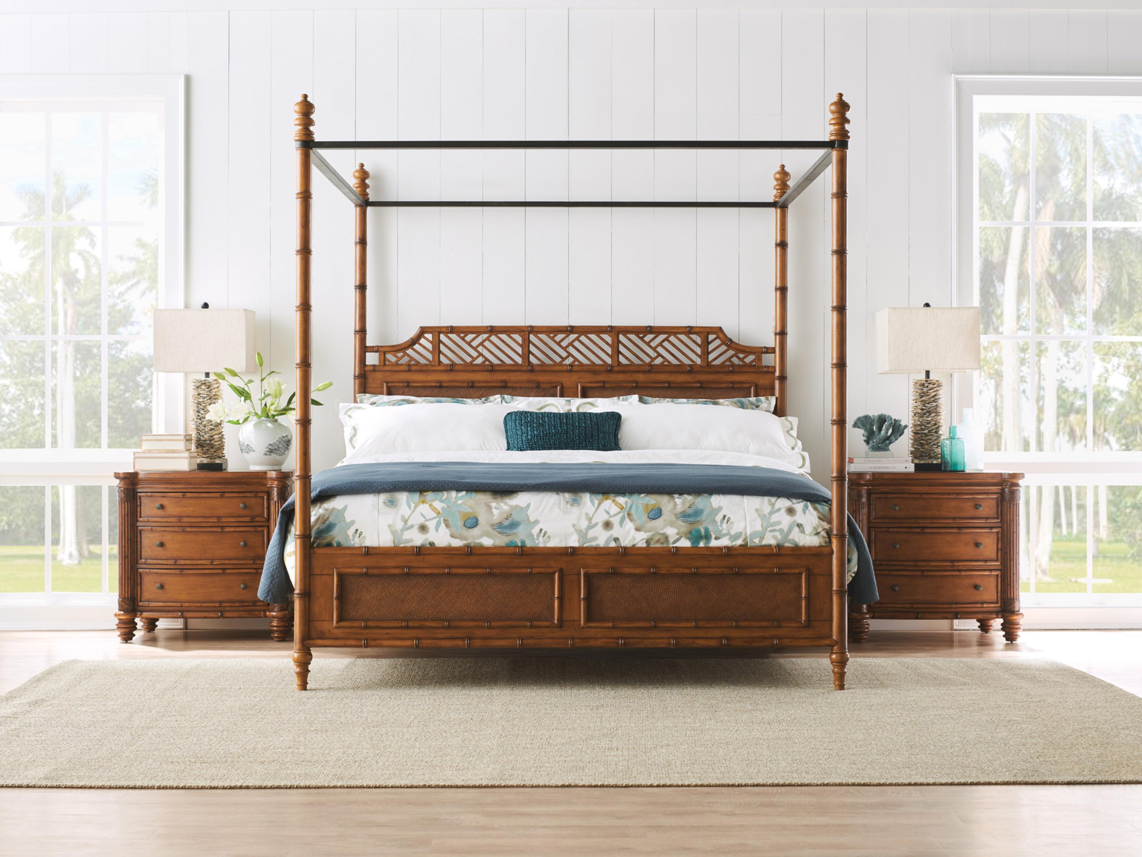 Tommy Bahama Island Estate West Indies Wood King Poster Bed