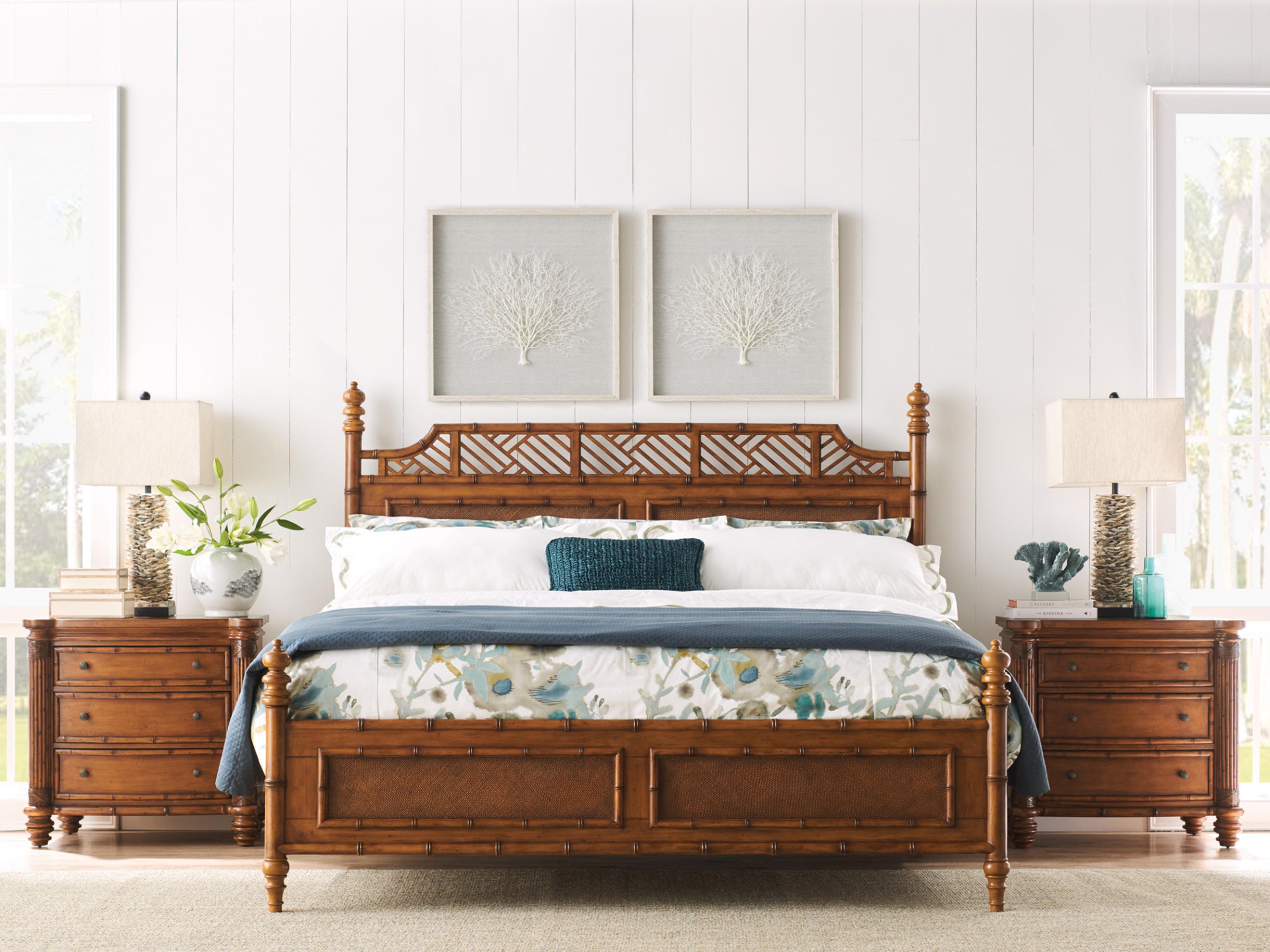 Tommy Bahama Island Estate West Indies Wood King Poster Bed