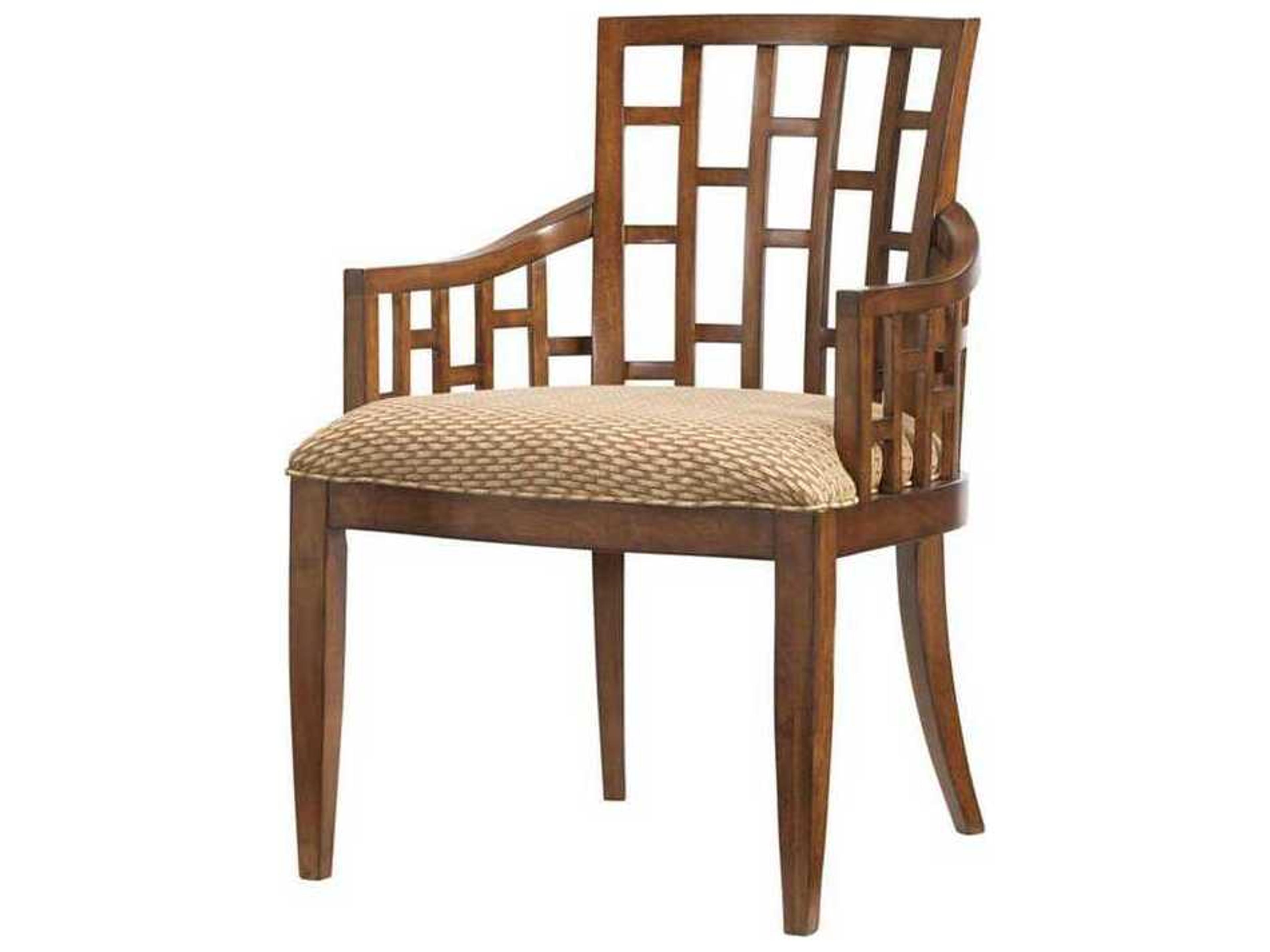 Tommy Bahama Ocean Club Brown Upholstered Arm Dining Chair