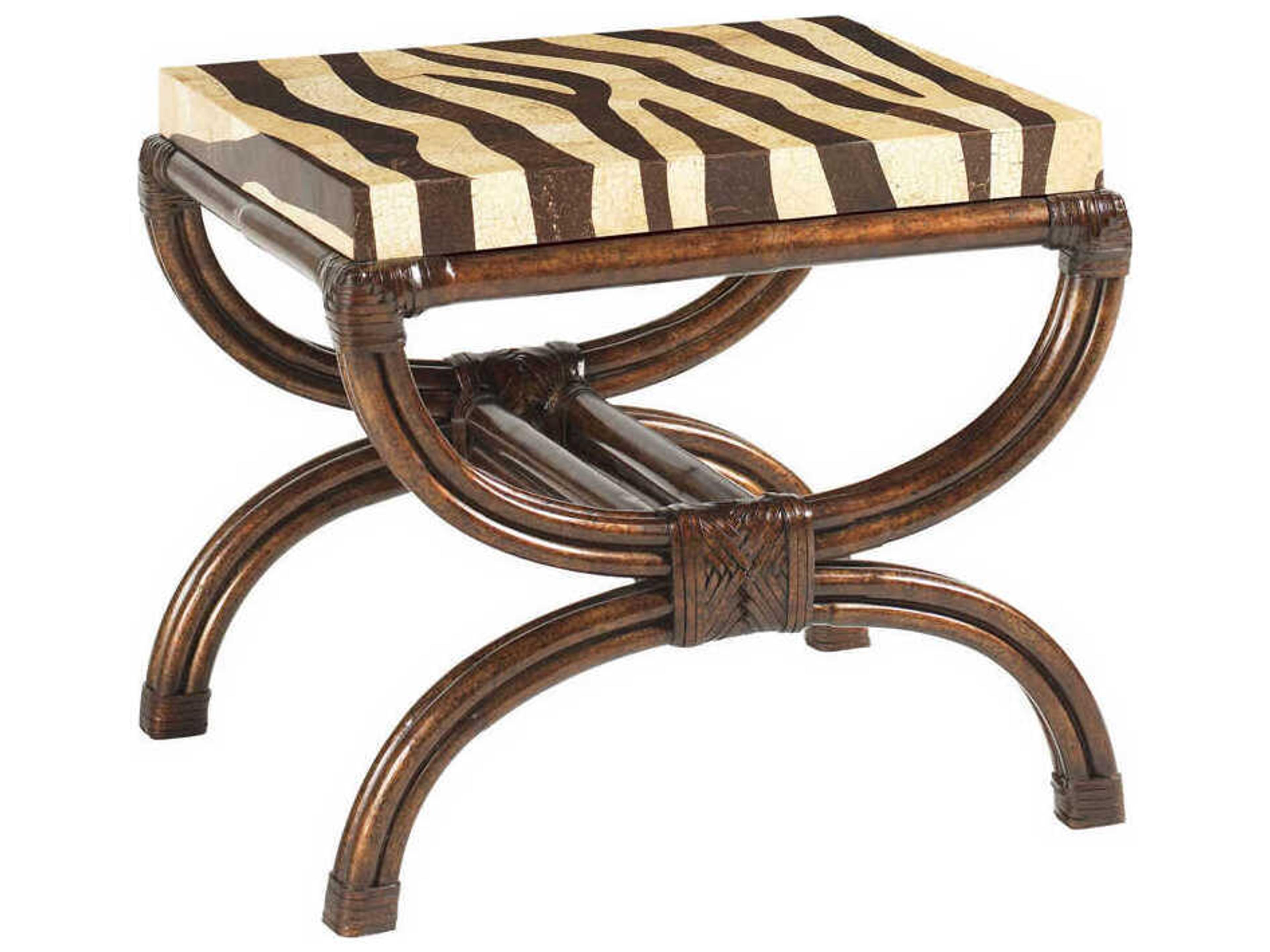 Royal Kahala Striped Delight Rectangular End Table