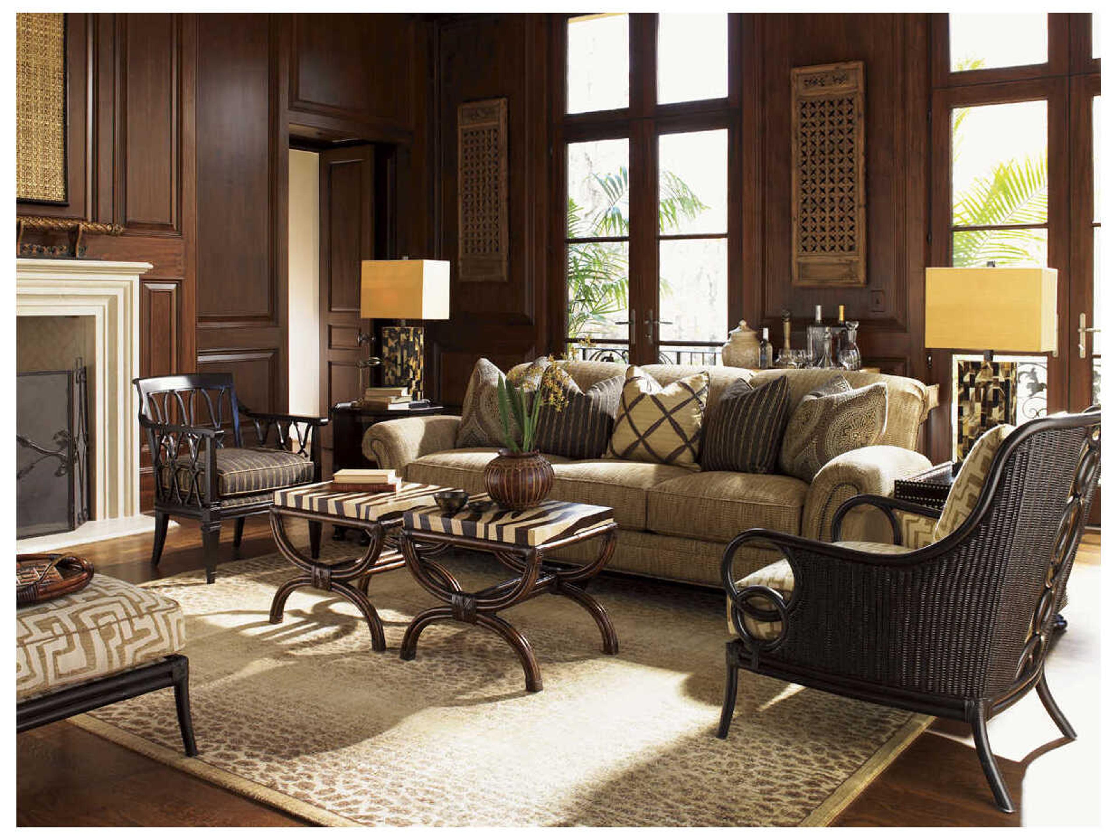 Tommy Bahama Royal Kahala Striped Delight Rectangular End Table