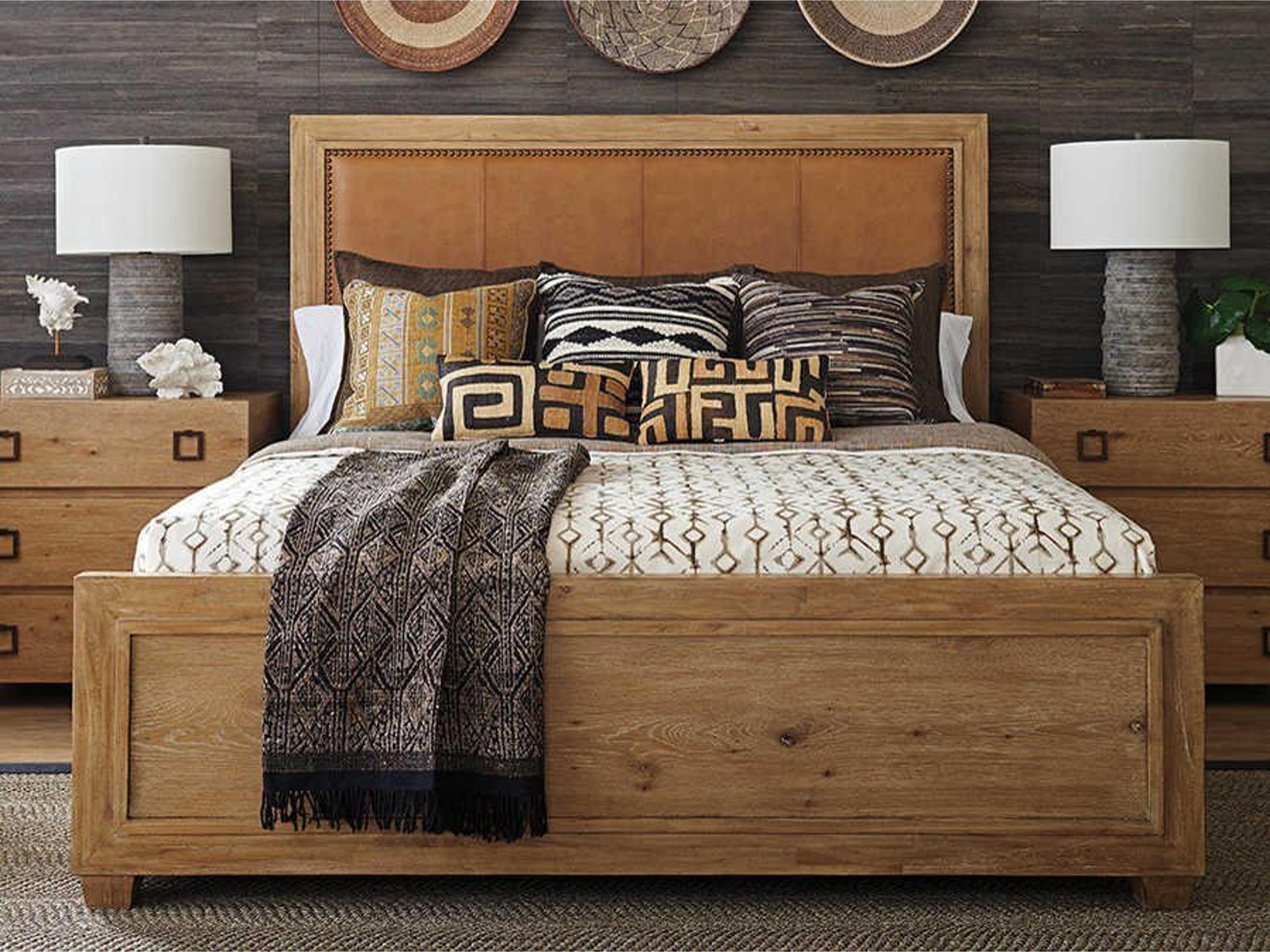 Tommy Bahama Los Altos Antilles Leather King Panel Bed