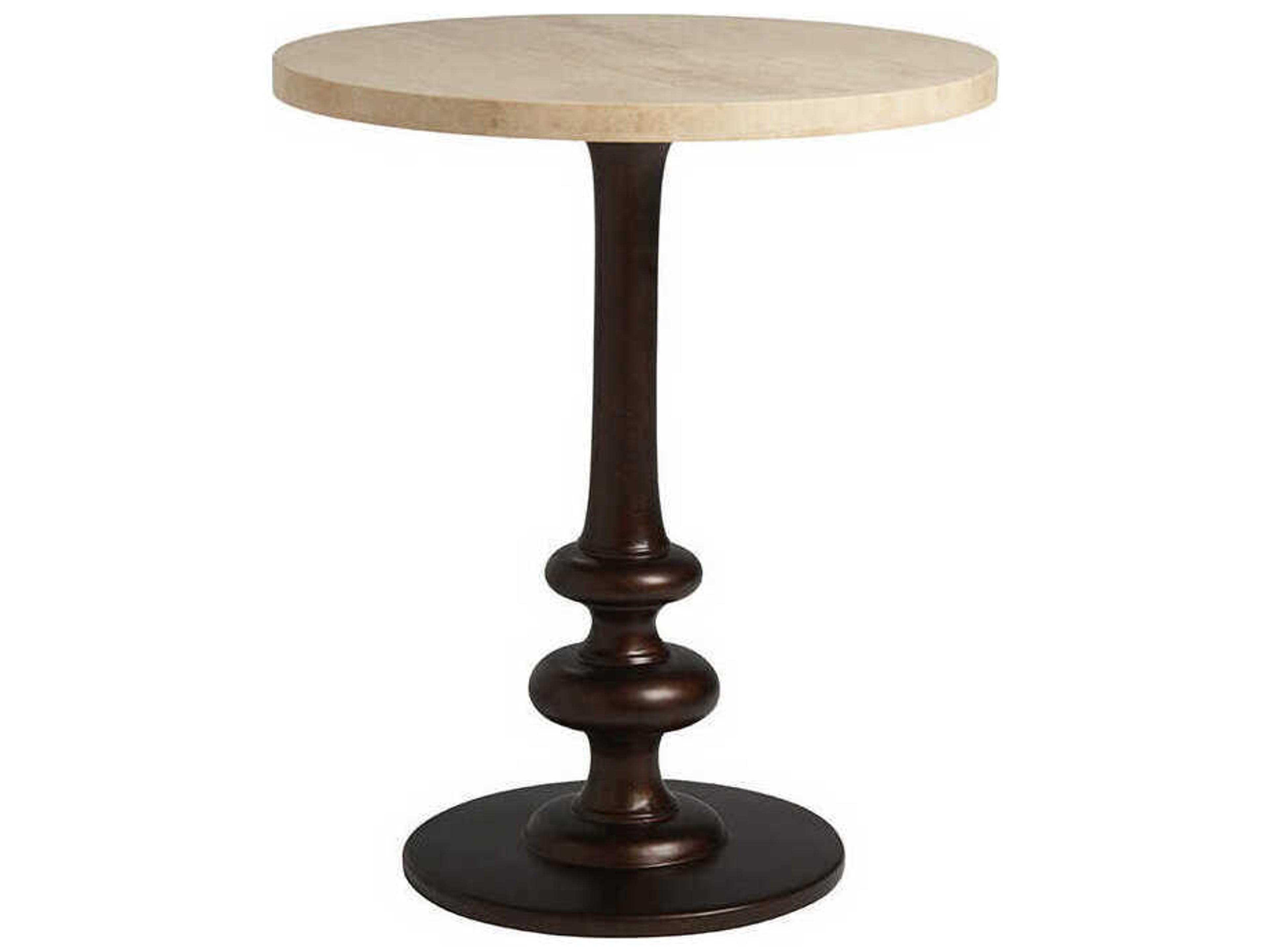 Tommy Bahama Los Altos Marshall Stone Top Round End Table