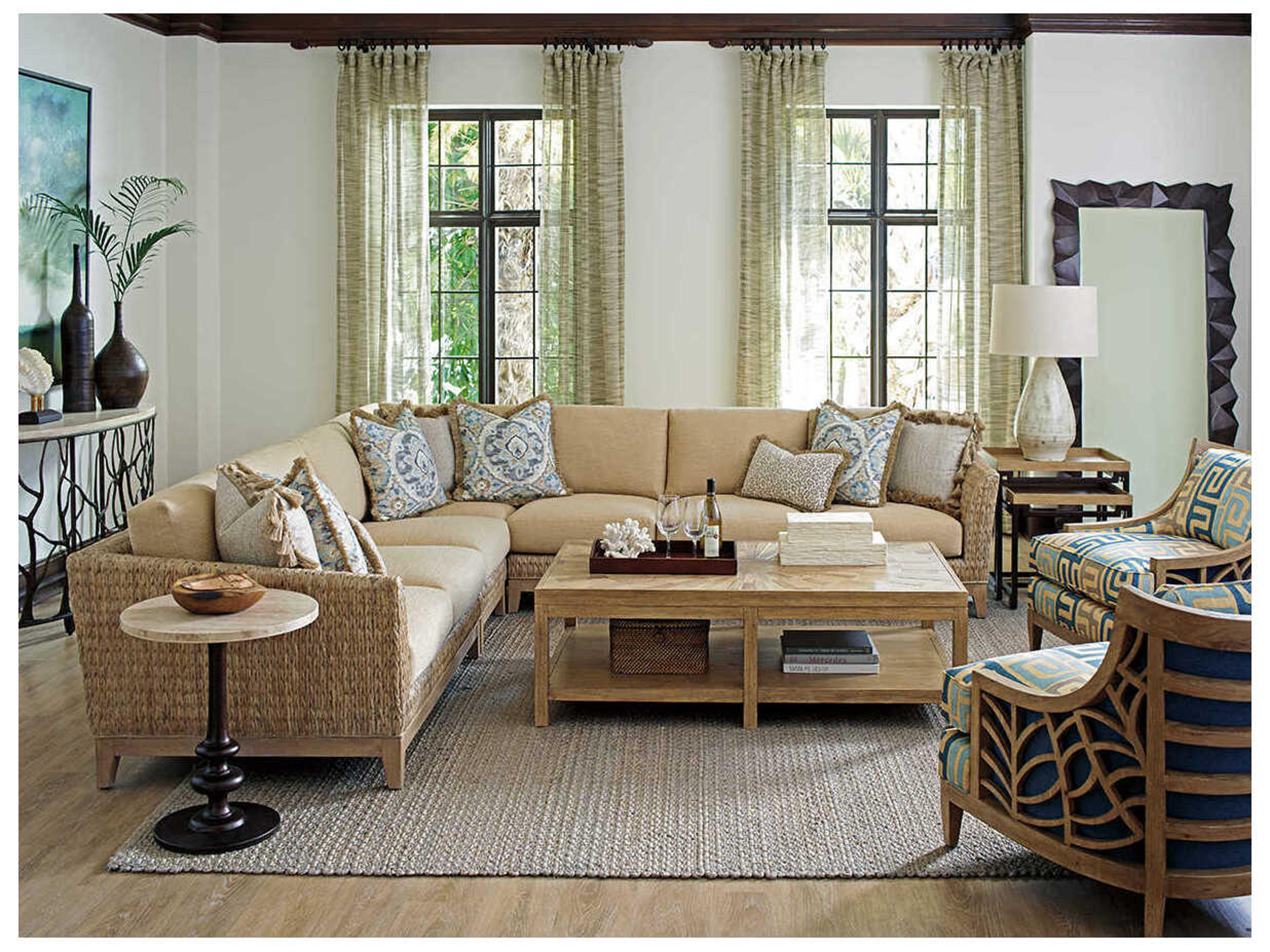 Tommy Bahama Los Altos Marshall Stone Top Round End Table