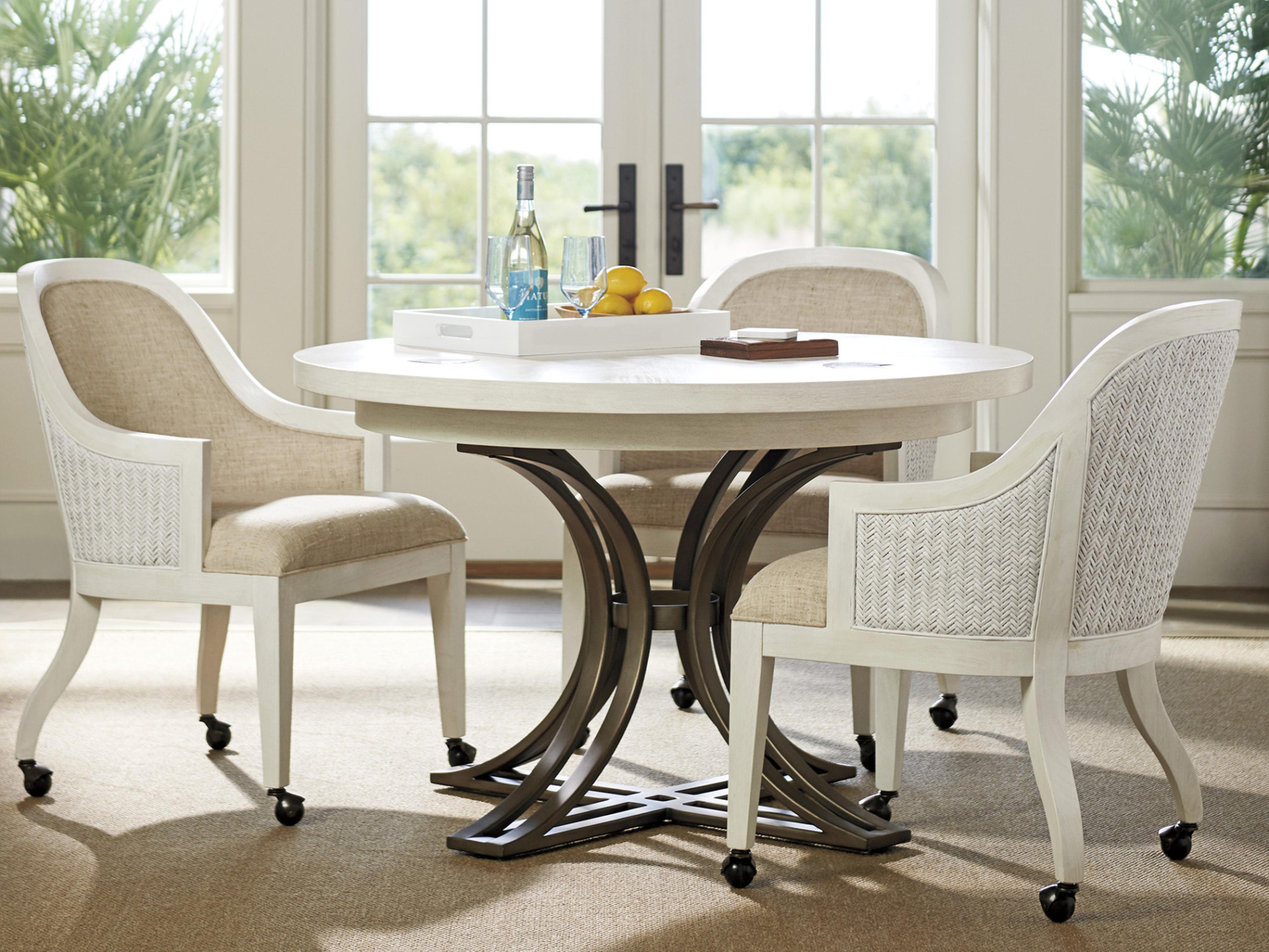 Tommy Bahama Ocean Breeze Bayview Dining Arm Chair With Casters