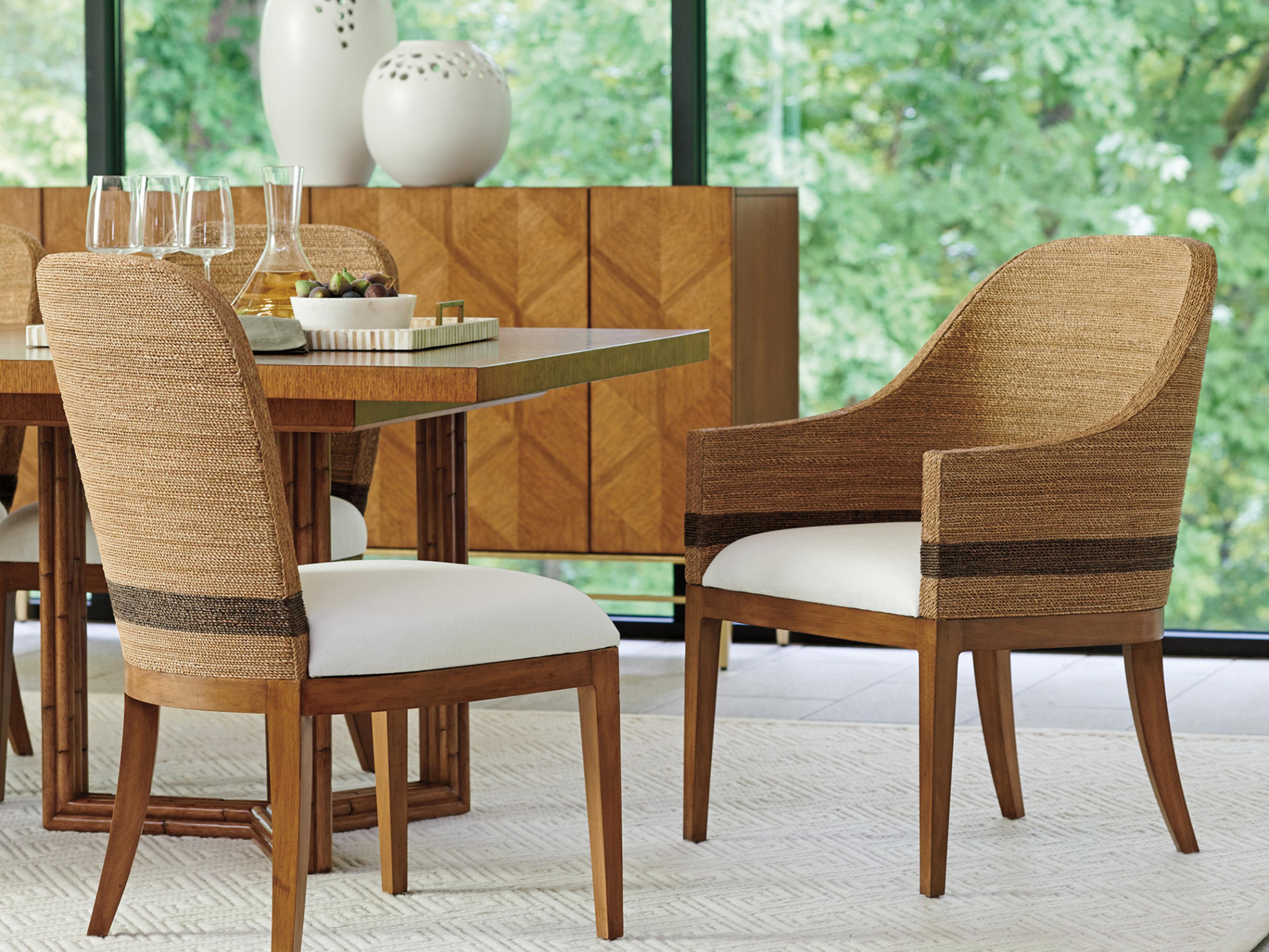 Tommy Bahama Palm Desert Bryson Woven Dining Arm Chair