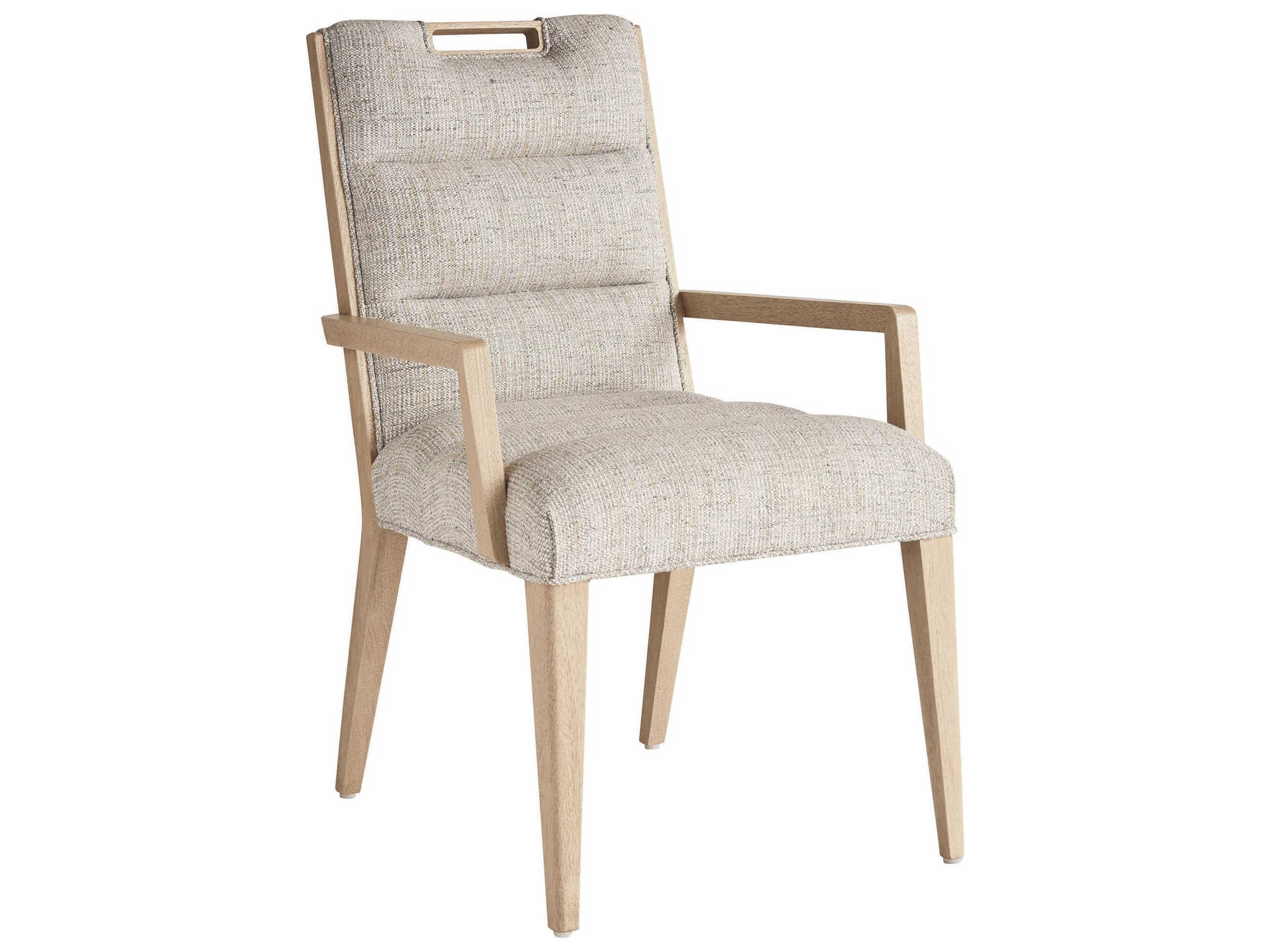 Sunset Key Aiden Channeled Fabric Arm Dining Chair