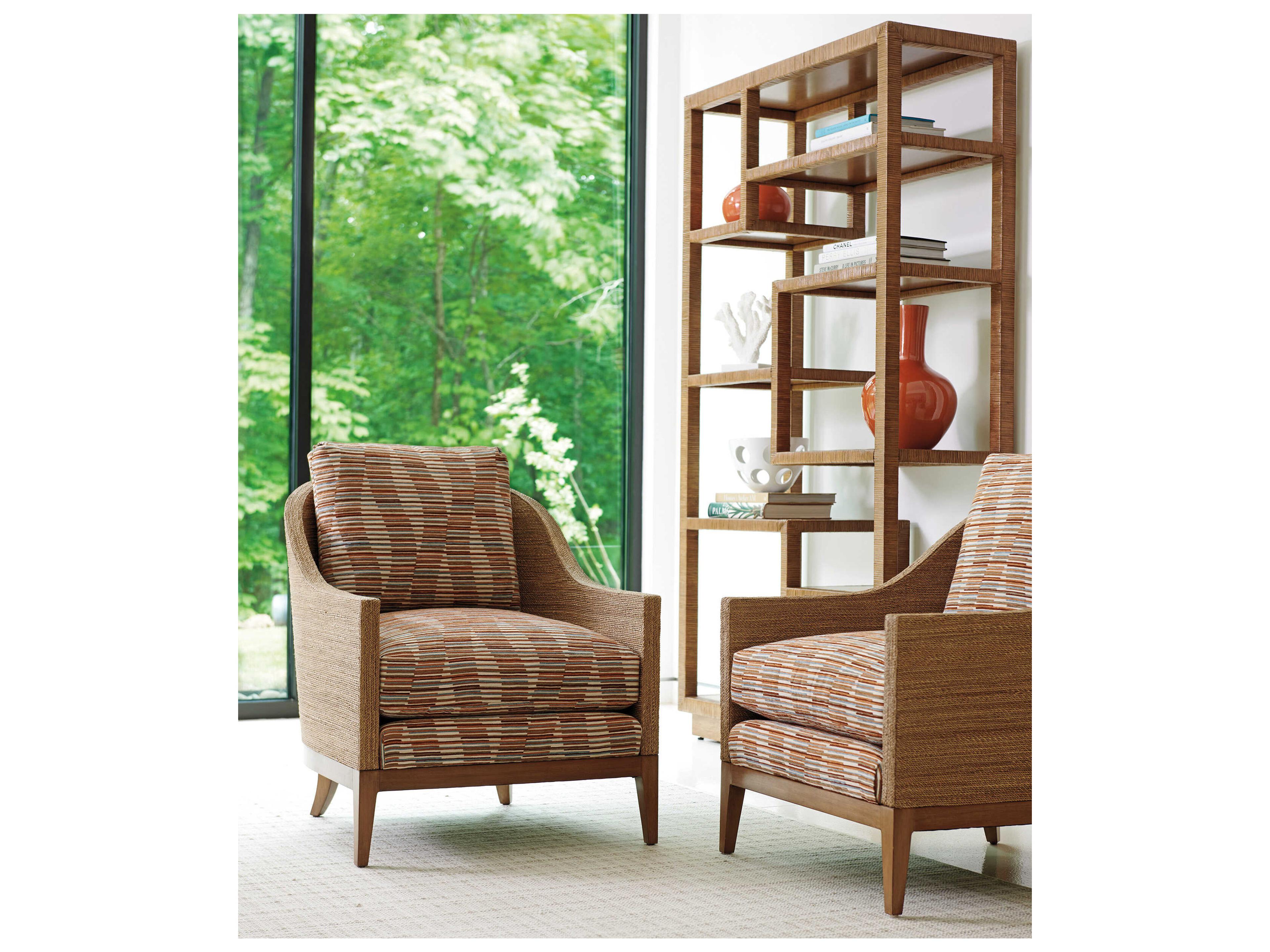 Tommy Bahama Palm Desert Brown Fabric Glendale Accent Chair