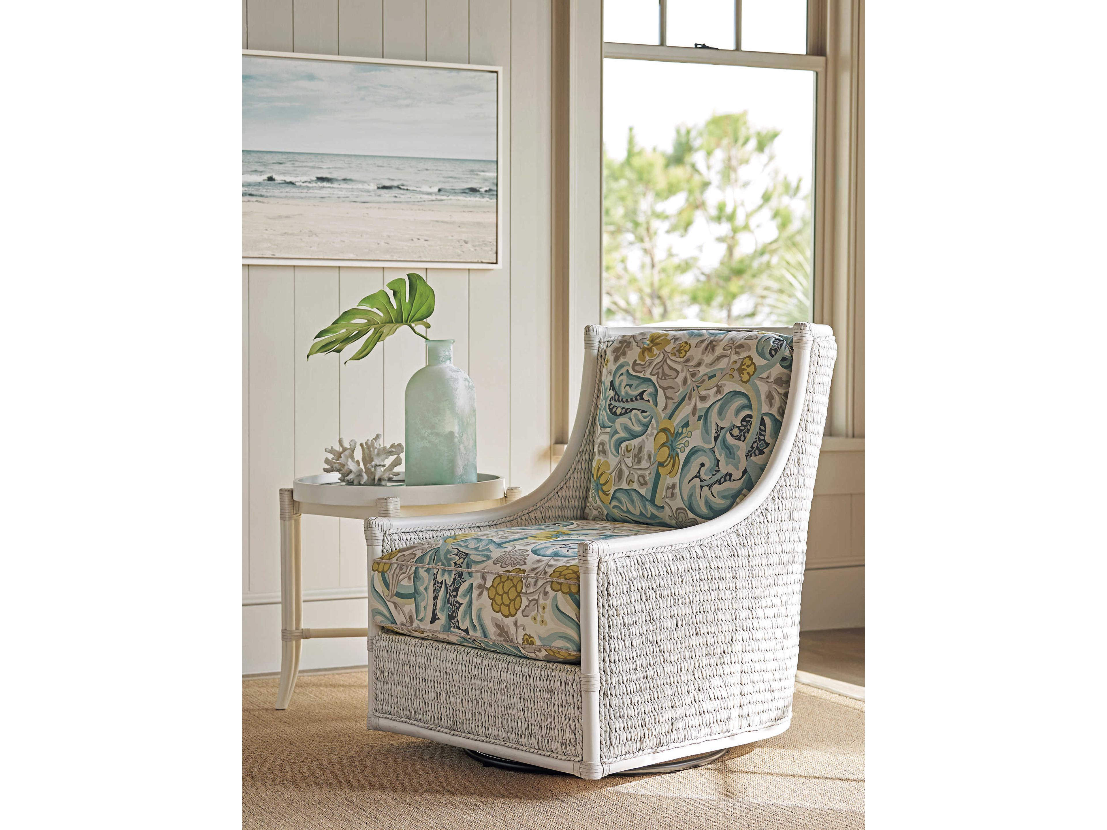 Tommy Bahama Ocean Breeze Swivel Fabric Accent Chair